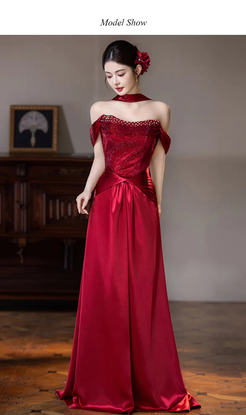 Vintage-Glamour-Ruby-Red-Off-Shoulder-Draped-Sleeve-Formal-Evening-Gown11