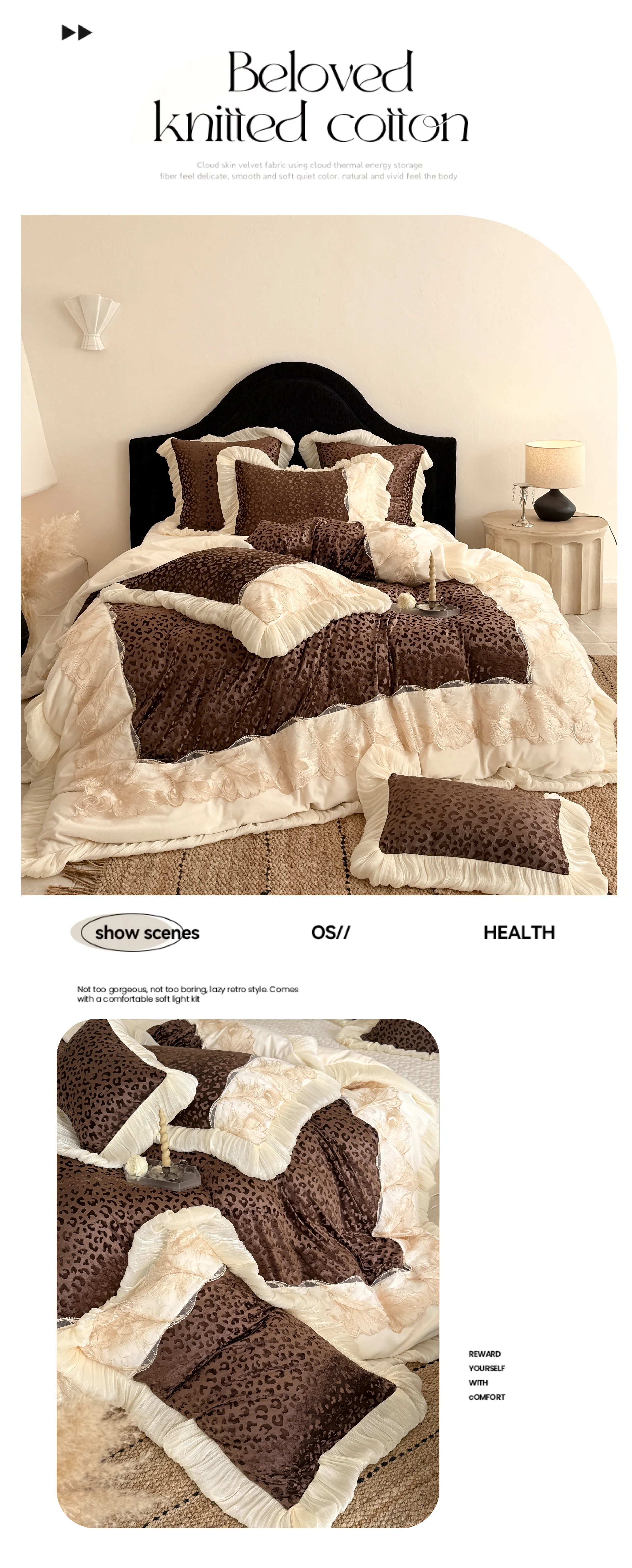 Vintage-Leopard-Print-Velvet-Jacquard-260g-Warm-Fleece-Bedding-Set07