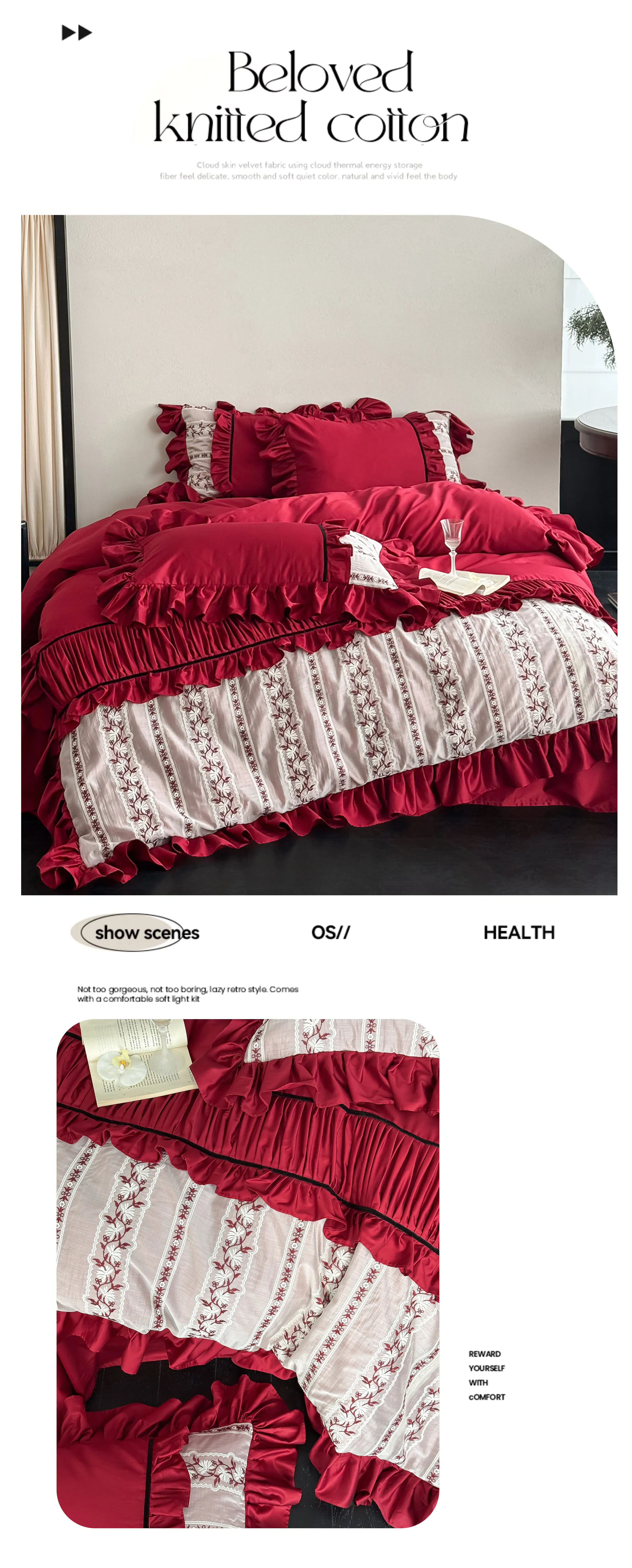 Vintage-Red-Vine-Embroidery-Spliced-Long-Staple-Cotton-Bed-Sheets-Set07