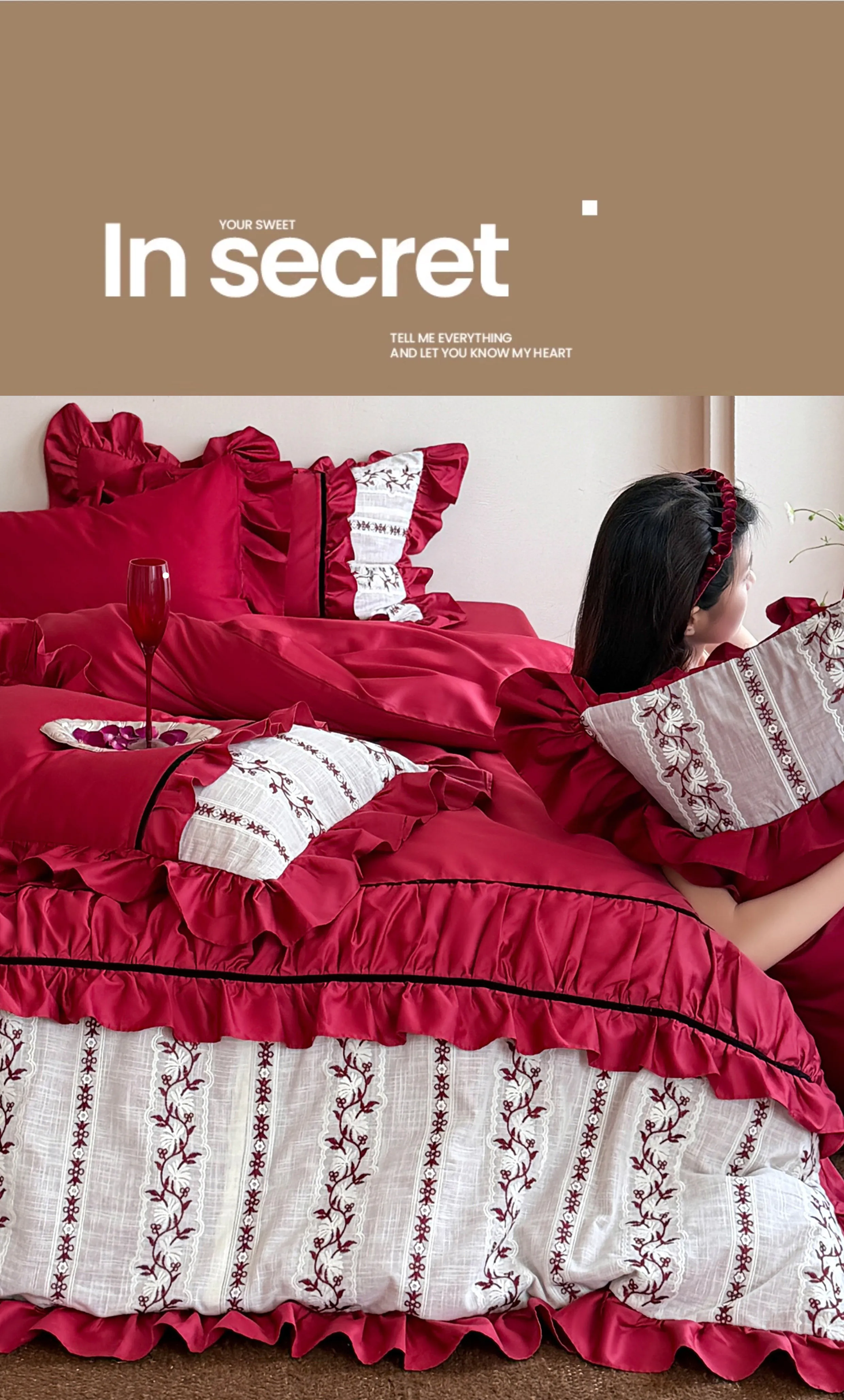 Vintage-Red-Vine-Embroidery-Spliced-Long-Staple-Cotton-Bed-Sheets-Set11