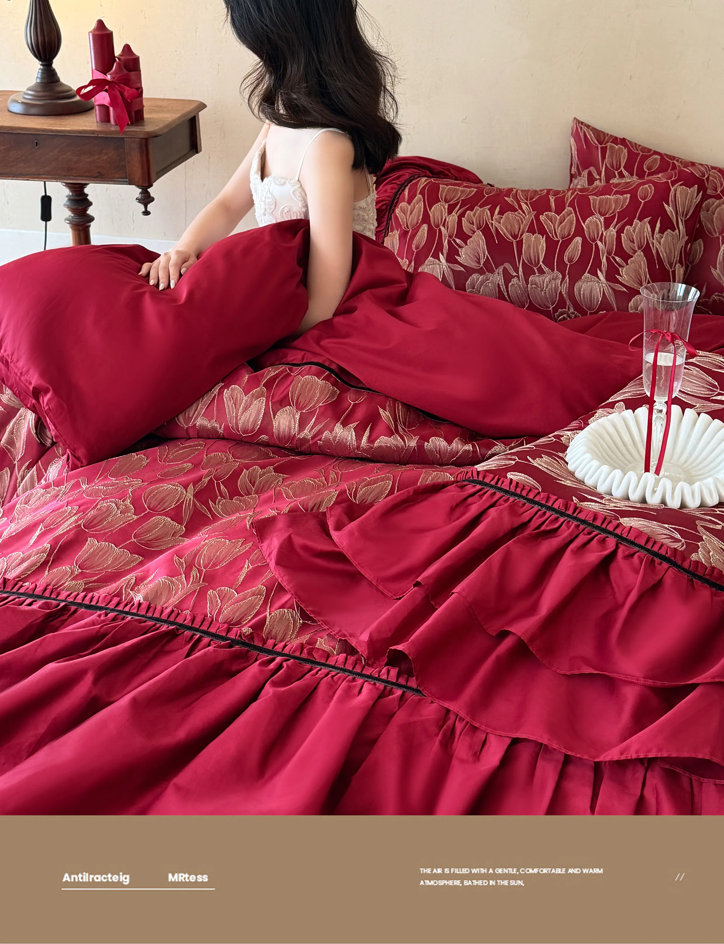 Vintage-Ruby-Red-Golden-Tulip-Floral-Embroidery-Burgundy-Duvet-Cover-Set08