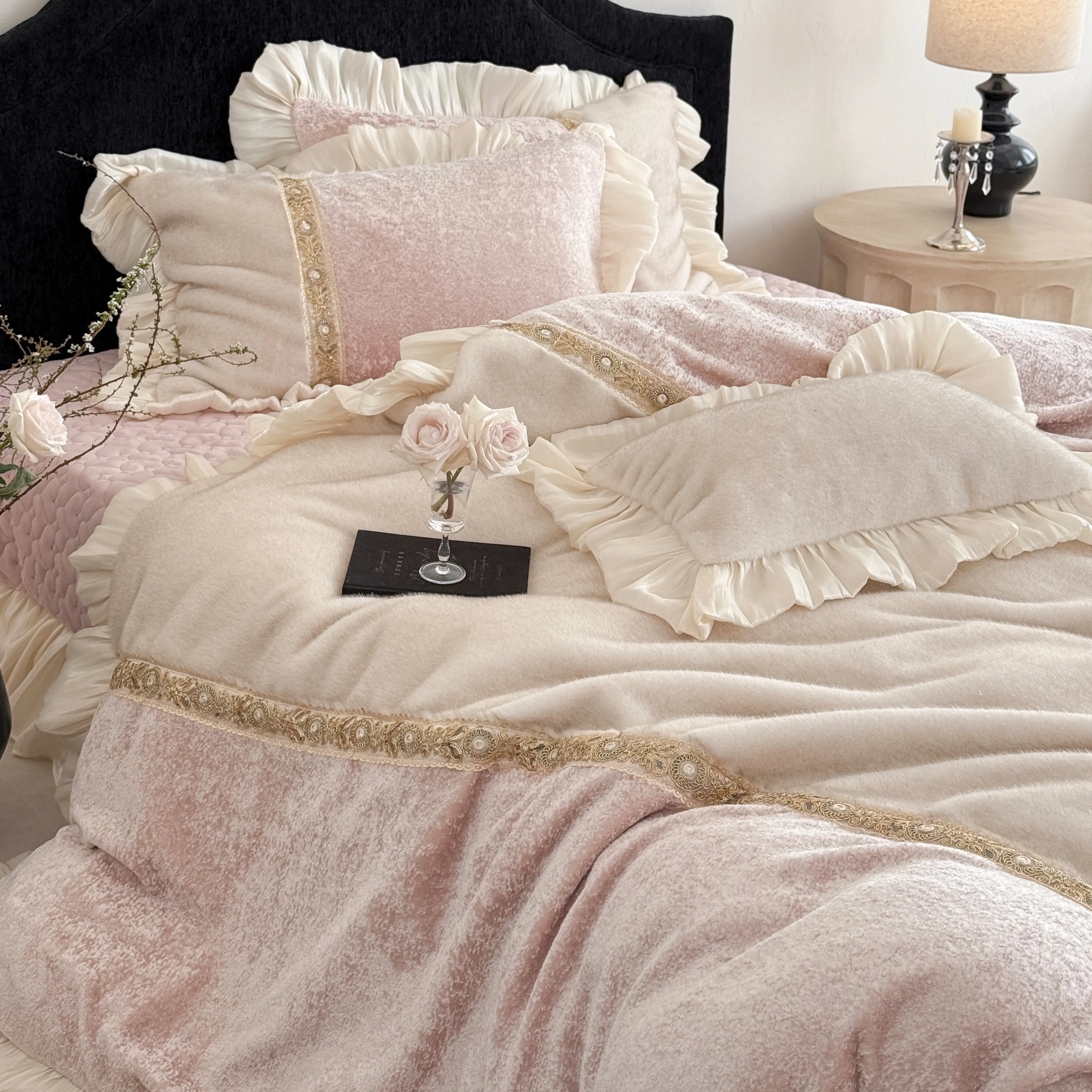 Vintage Soft Mink Velvet Matte Fleece Plush Winter Comforter Cover Set04 Vintage Soft Mink Velvet Matte Fleece Plush Winter Comforter Cover Set04