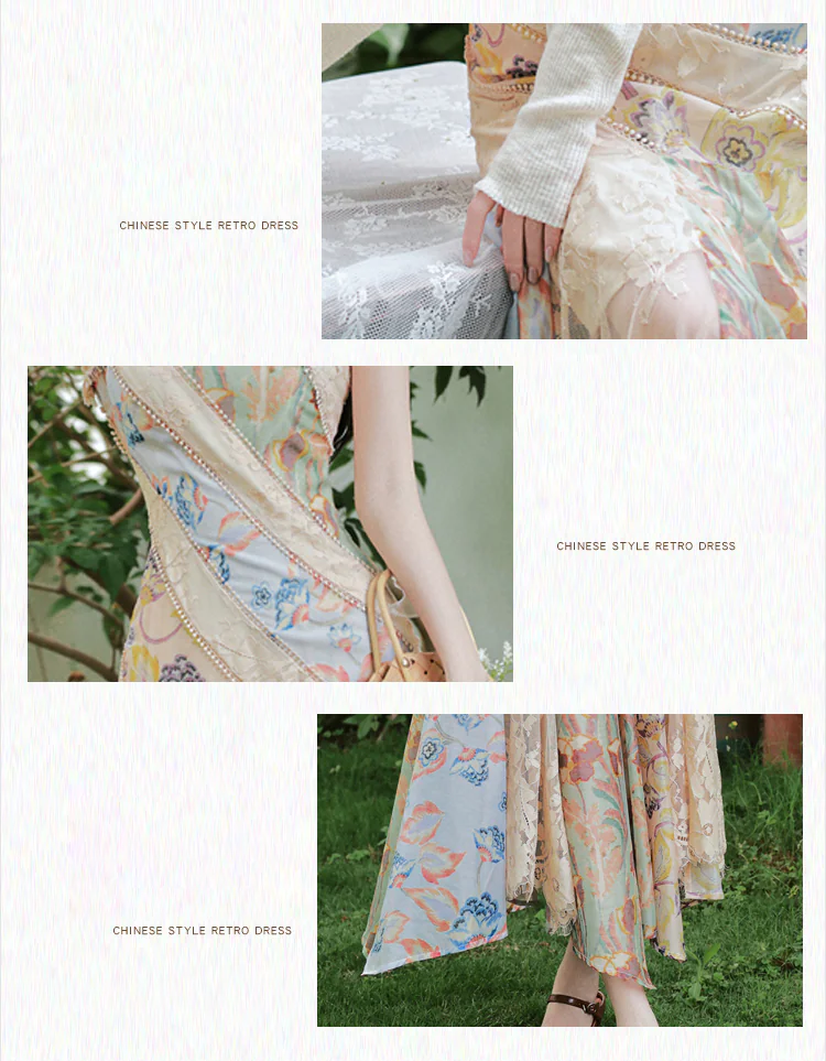 Artistic-Apricot-Floral-Irregular-Patchwork-Lace-Mermaid-Dress-with-Cardigan-Set09