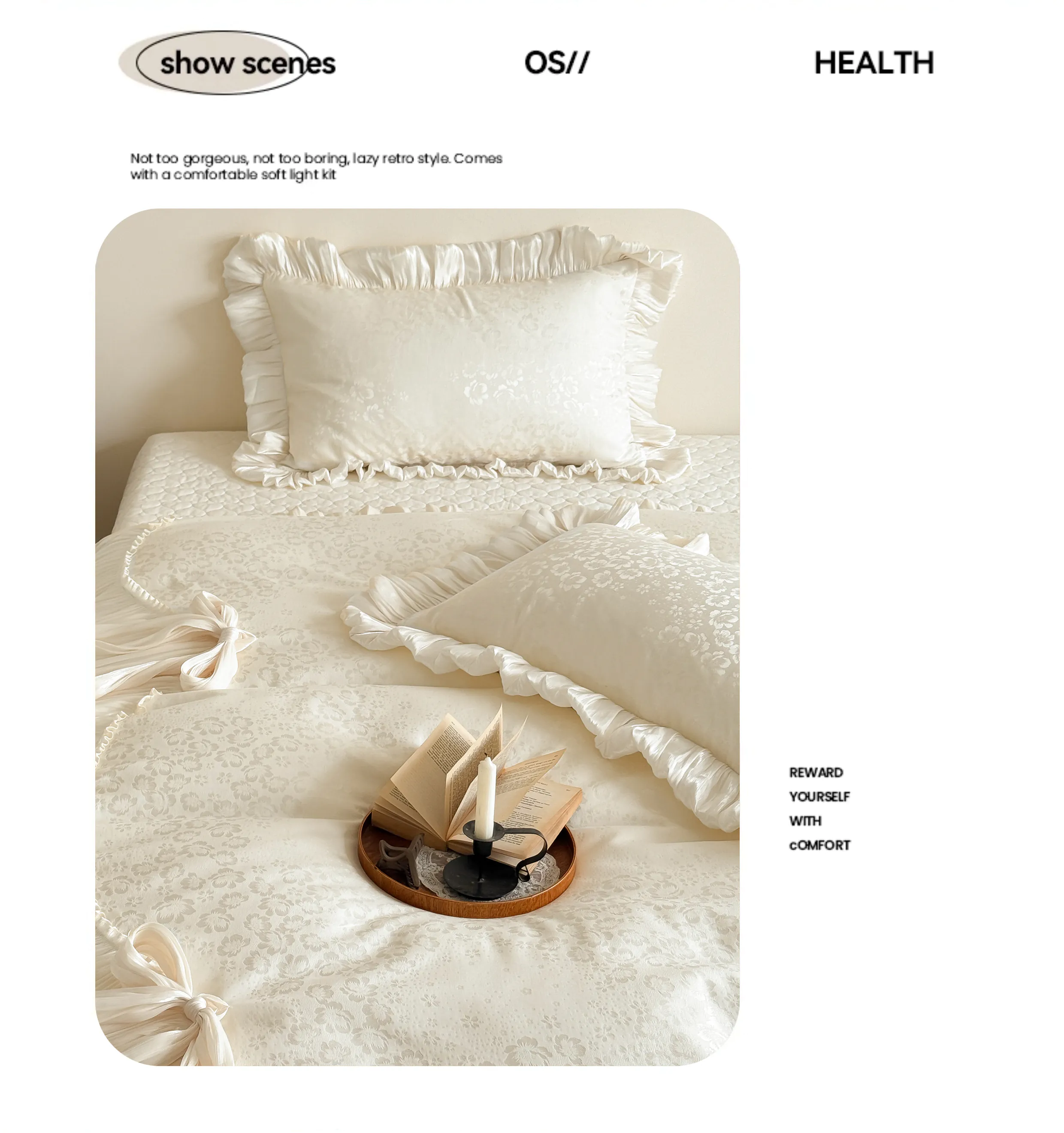Coquette-Ivory-White-Ruffle-Edges-100S-Cotton-Jacquard-Bedding-Set-with-Bows08