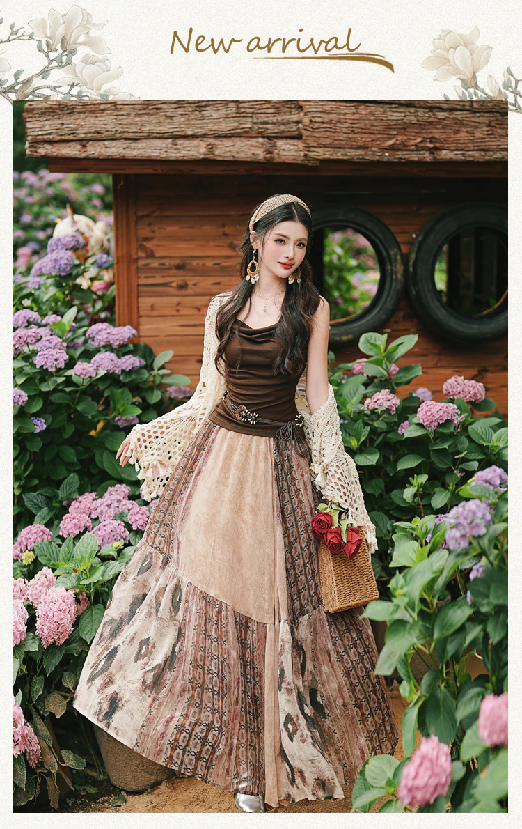 Retro-Maillard-Aesthetic-Bohemian-Style-Patchwork-Tiered-Skirt-4-Piece-Outfit07