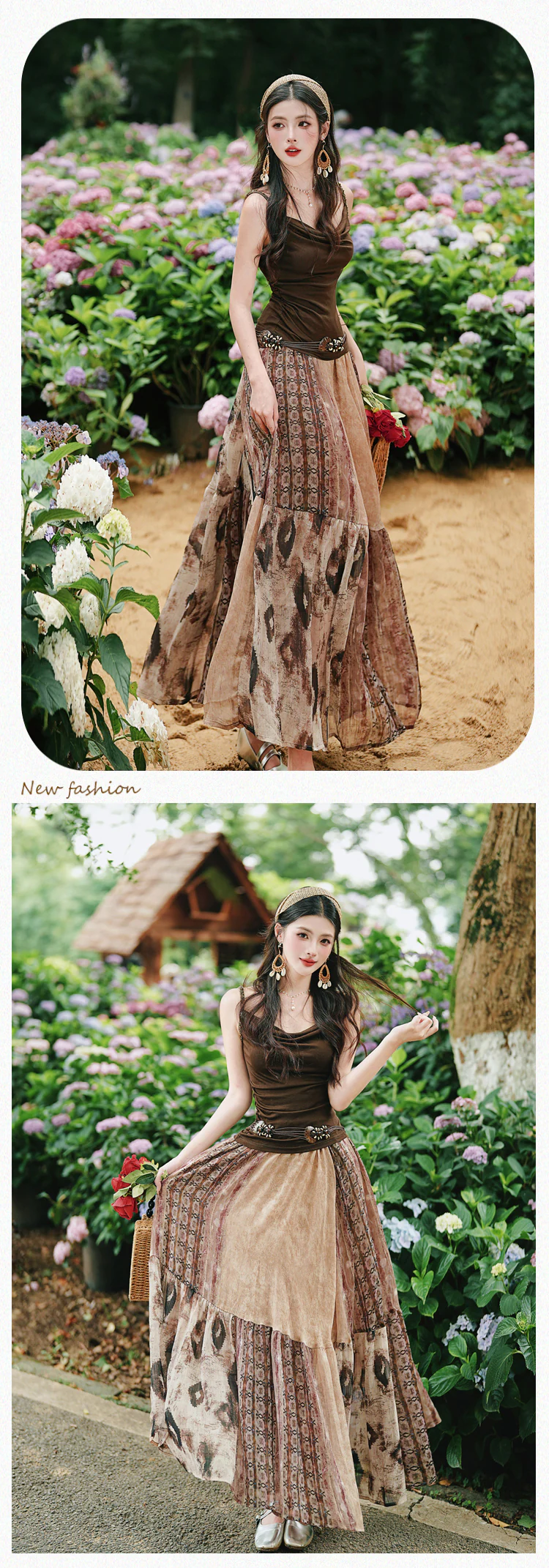 Retro-Maillard-Aesthetic-Bohemian-Style-Patchwork-Tiered-Skirt-4-Piece-Outfit10