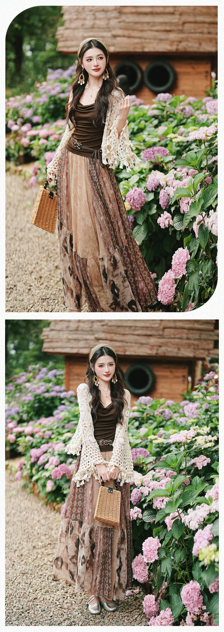 Retro-Maillard-Aesthetic-Bohemian-Style-Patchwork-Tiered-Skirt-4-Piece-Outfit13
