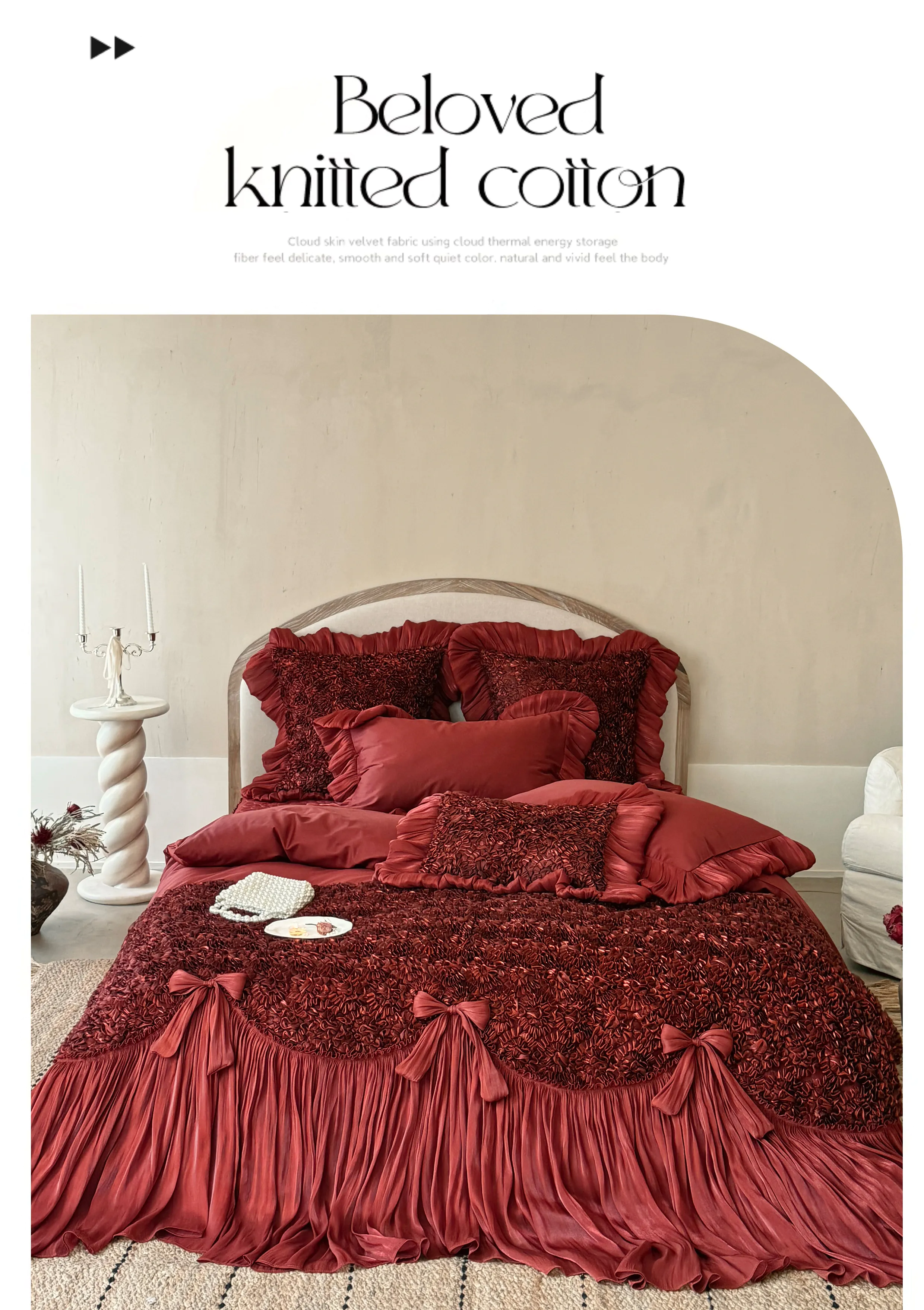 Romantic-French-Princess-100S-Long-Staple-Cotton-Pleated-Skirt-4-Piece-Set09
