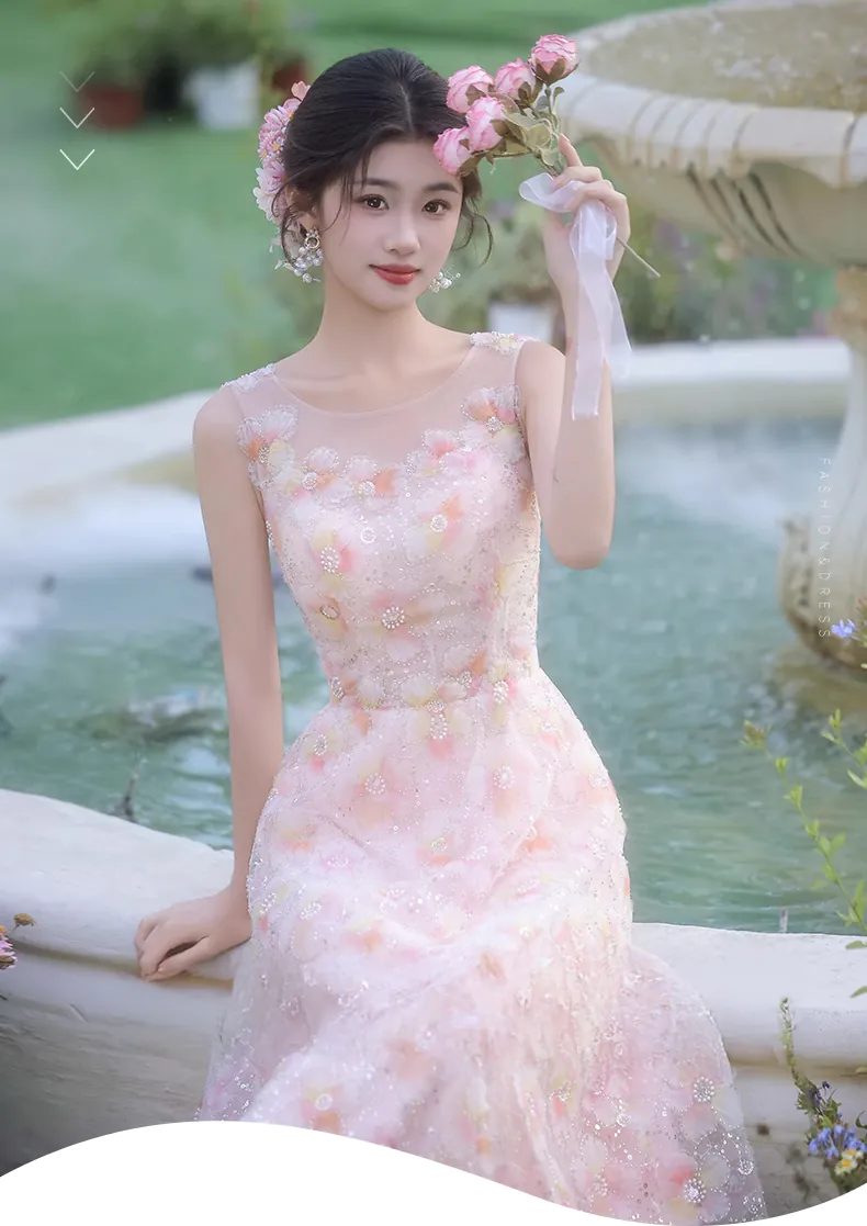 Elegant-Pink-3D-Flower-Applique-Party-Tulle-Maxi-Evening-Dress-Ball-Gown07