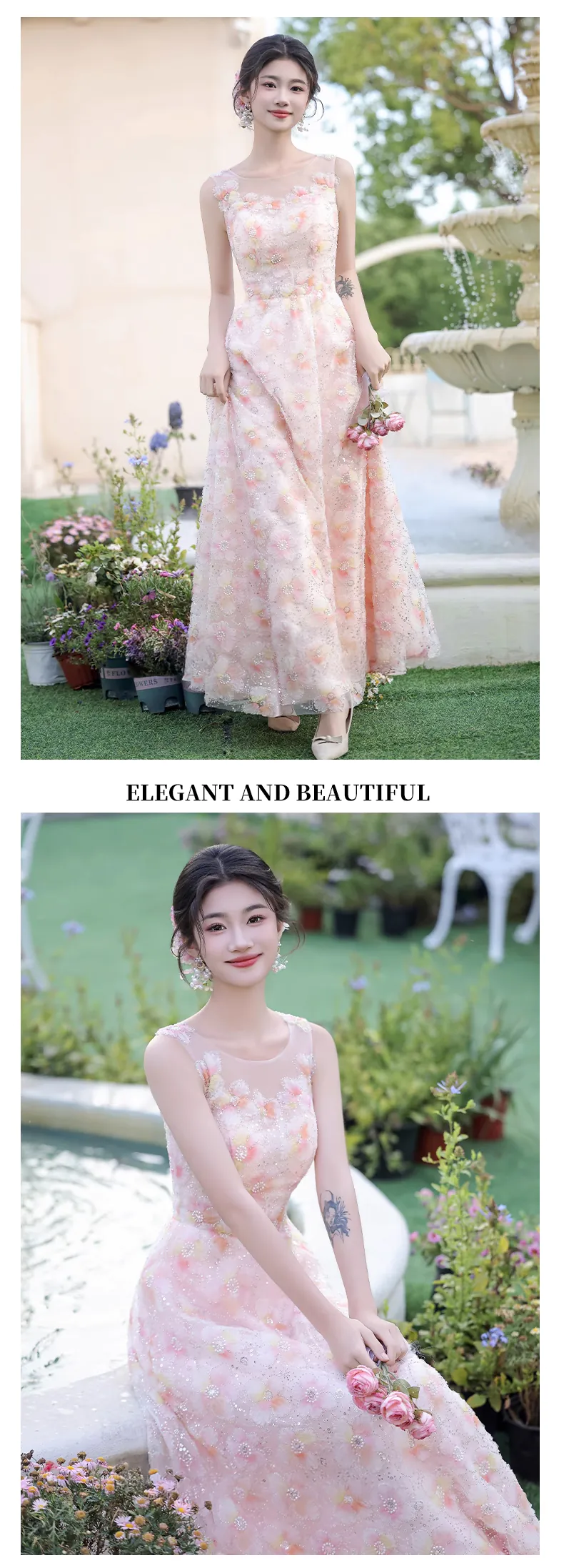 Elegant-Pink-3D-Flower-Applique-Party-Tulle-Maxi-Evening-Dress-Ball-Gown14