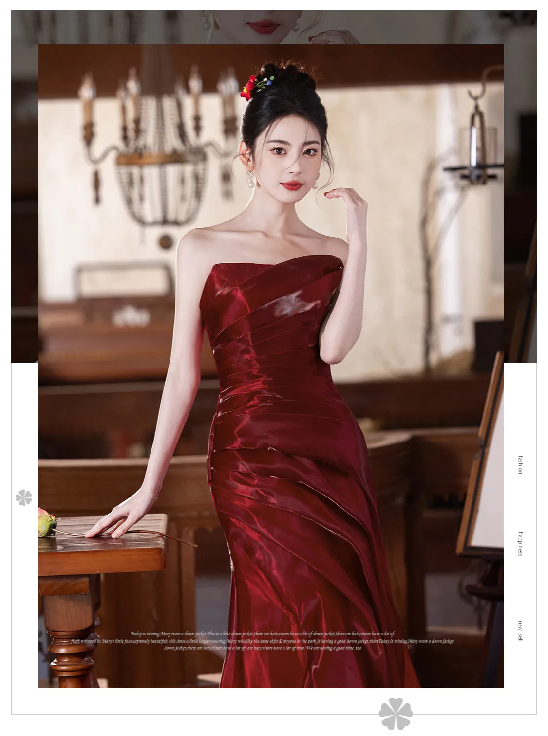 Glamorous-Strapless-Wine-Red-Ruched-Satin-Mermaid-Formal-Evening-Dress07