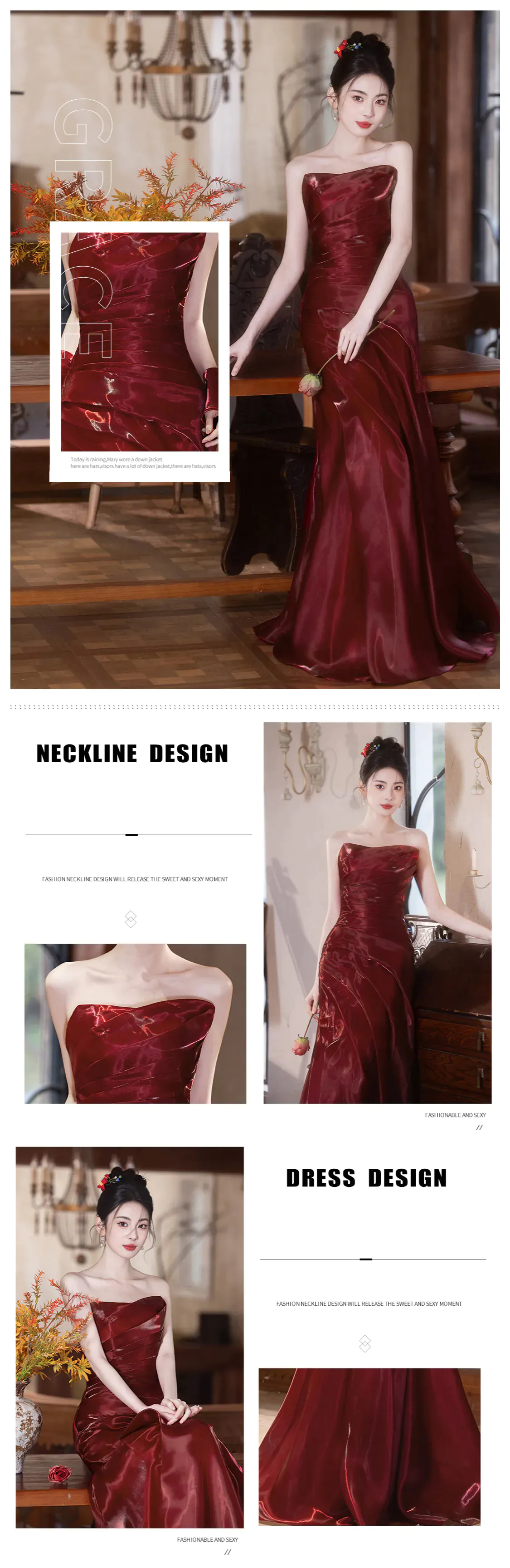 Glamorous-Strapless-Wine-Red-Ruched-Satin-Mermaid-Formal-Evening-Dress08