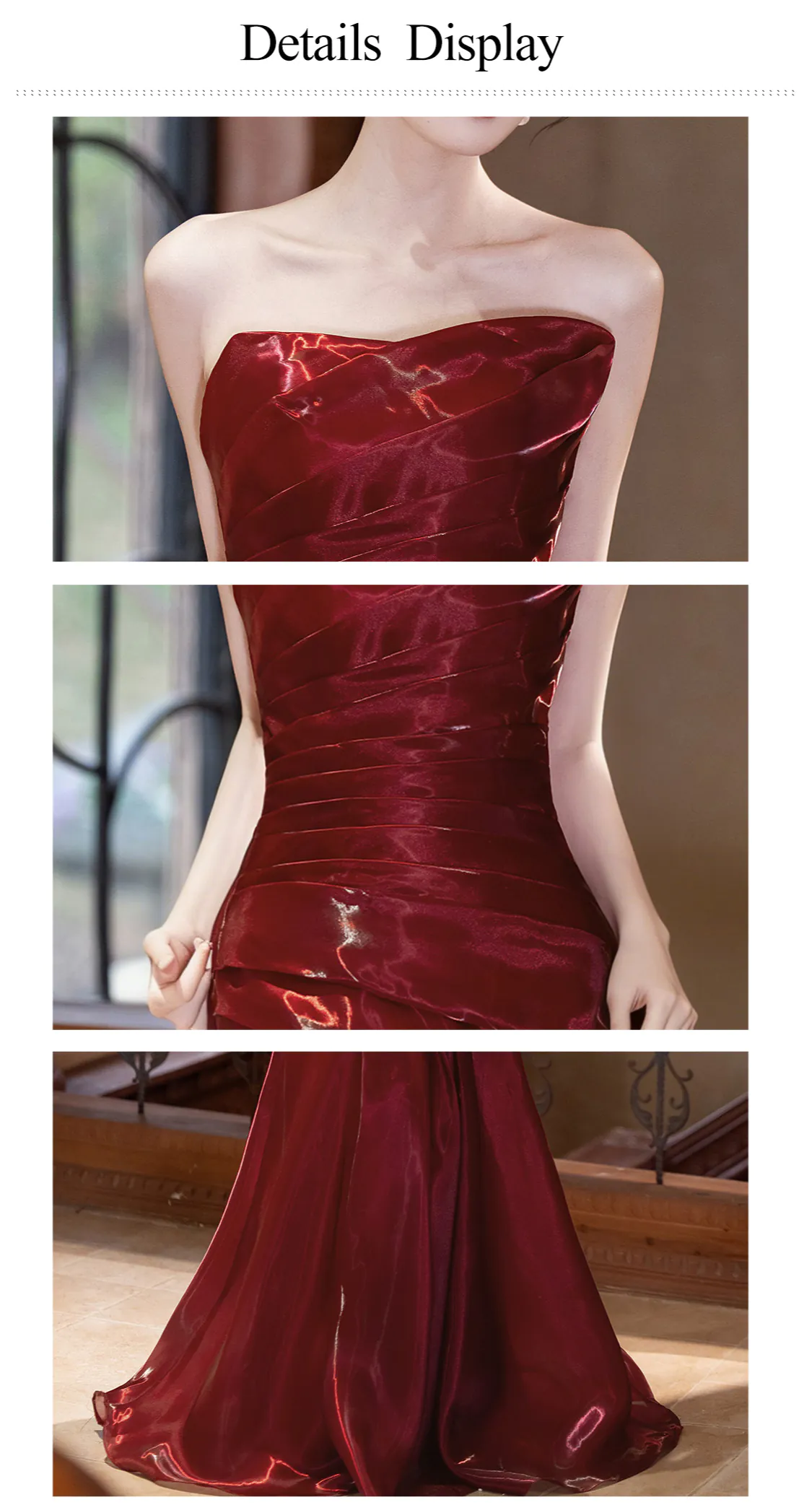Glamorous-Strapless-Wine-Red-Ruched-Satin-Mermaid-Formal-Evening-Dress15