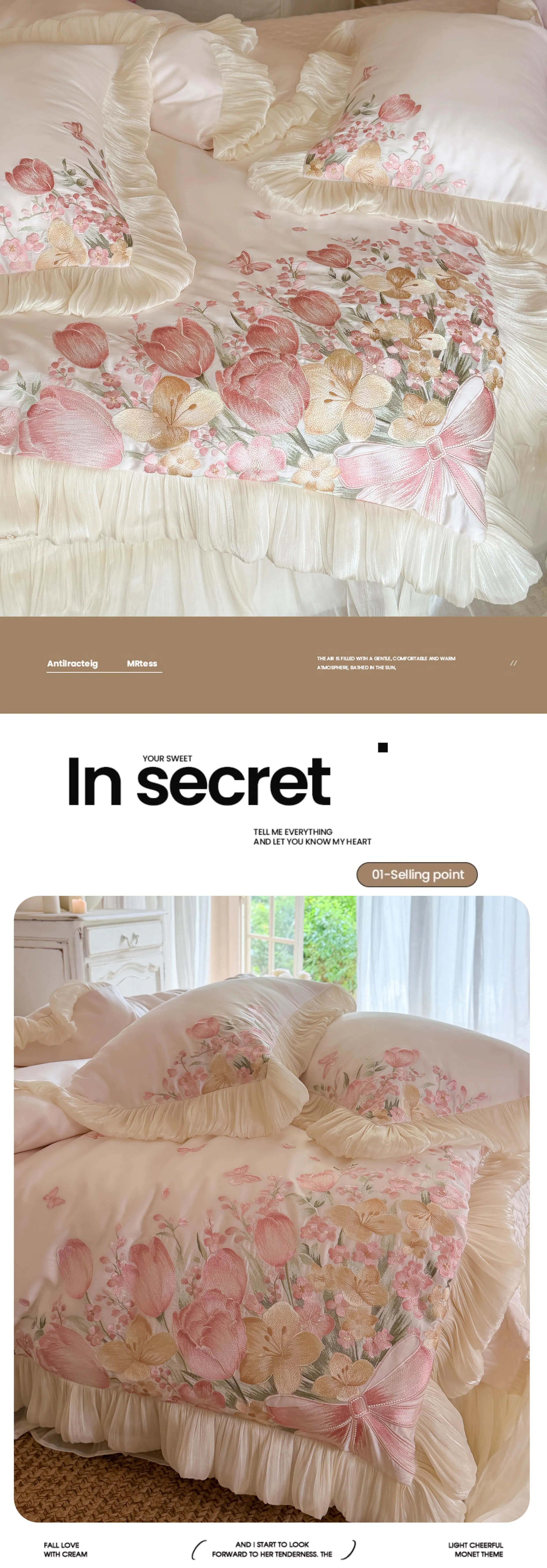 100s-Cotton-Tulip-Floral-Embroidered-Ruffle-Duvet-Cover-Bedspread-Set11