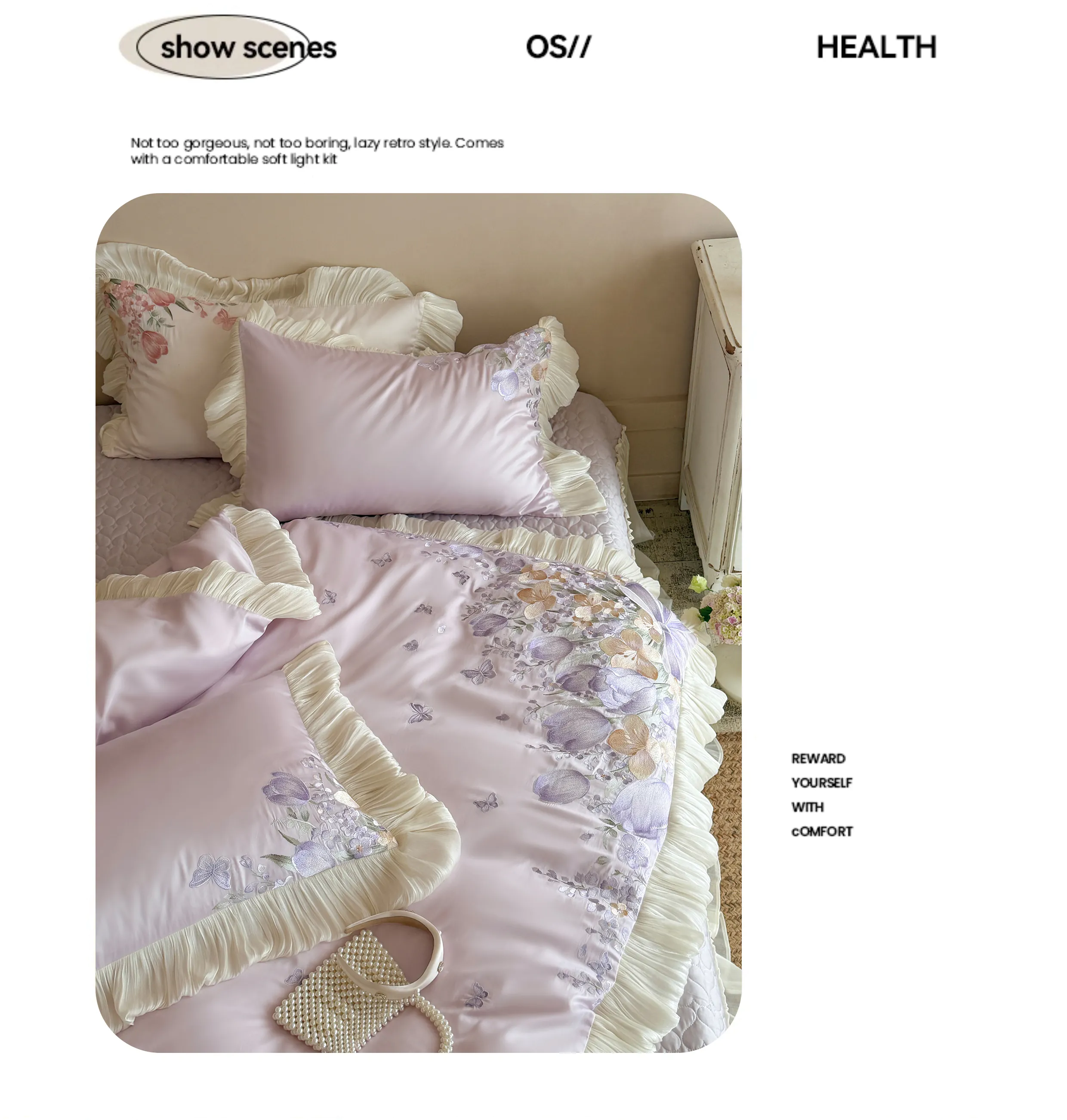 100s-Cotton-Tulip-Floral-Embroidered-Ruffle-Duvet-Cover-Bedspread-Set15