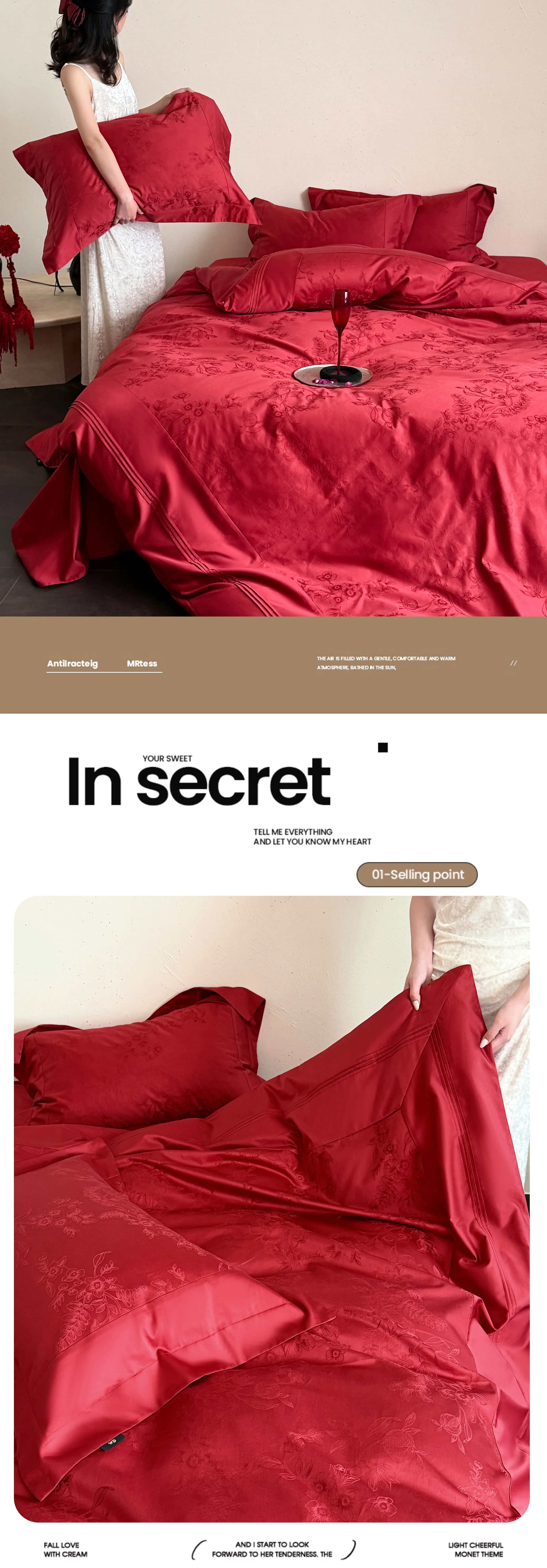 100s-Long-Staple-Cotton-Heavy-Woven-Crimson-Red-Jacquard-Duvet-Cover-Set09