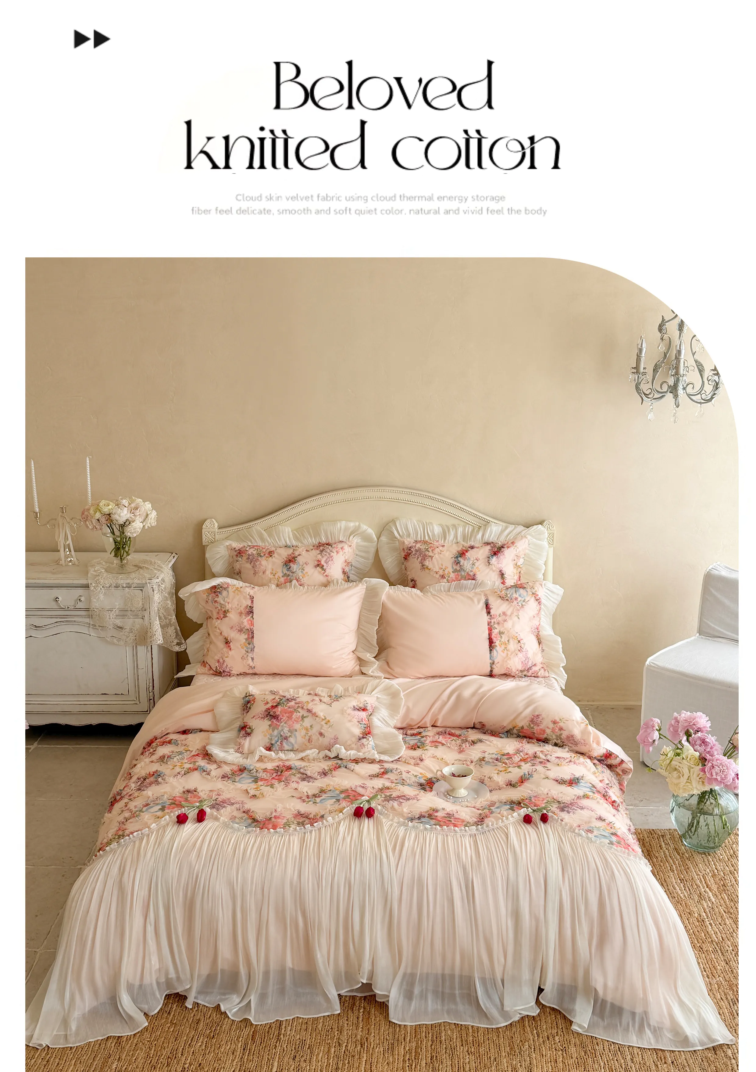 Coquette-Aesthetic-Blush-Pink-Floral-100S-Long-Staple-Cotton-Bedding-Set07