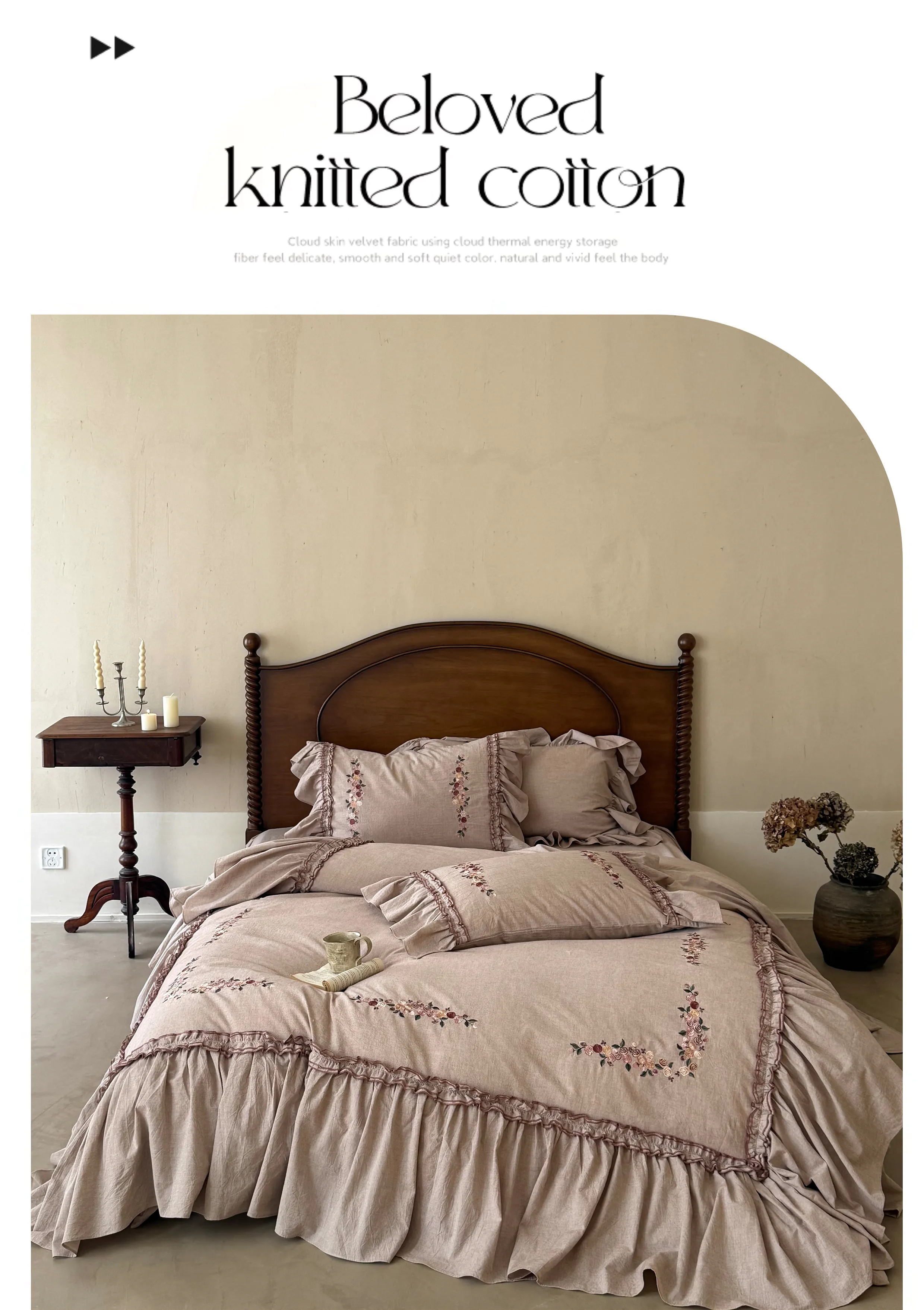 Cozy-Autumn-Winter-Floral-Embroidered-Ruffle-Cotton-Linen-Bedding-Set09