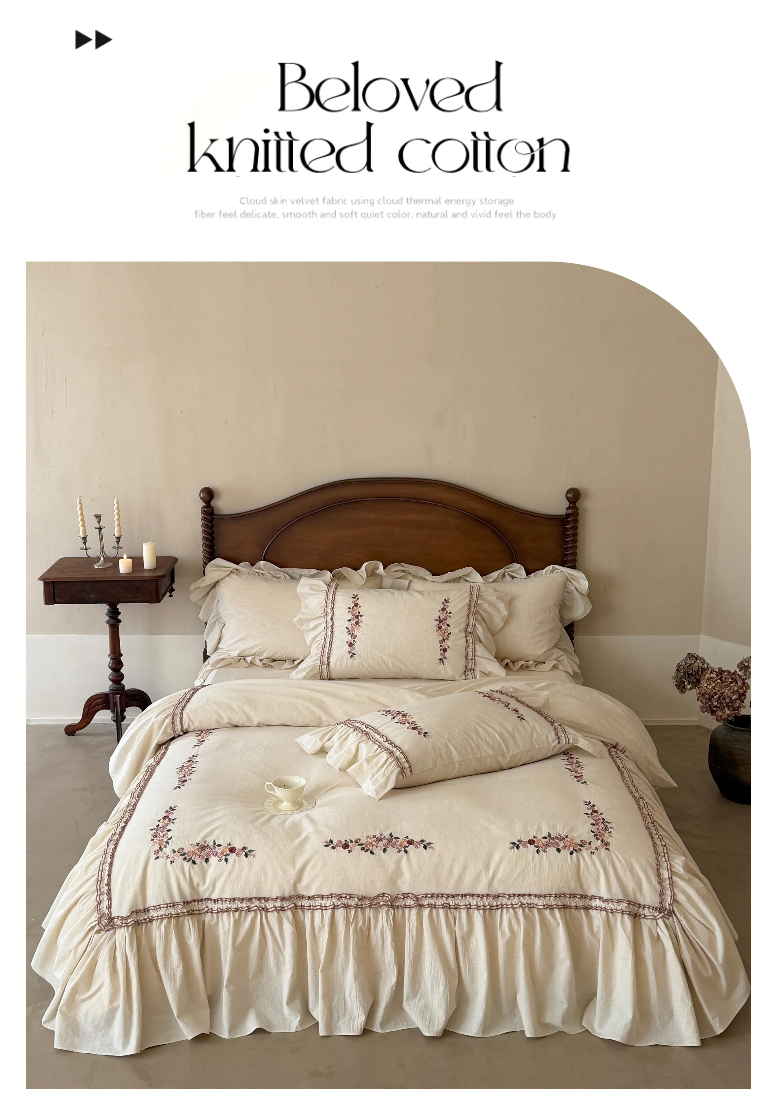 Cozy-Autumn-Winter-Floral-Embroidered-Ruffle-Cotton-Linen-Bedding-Set14