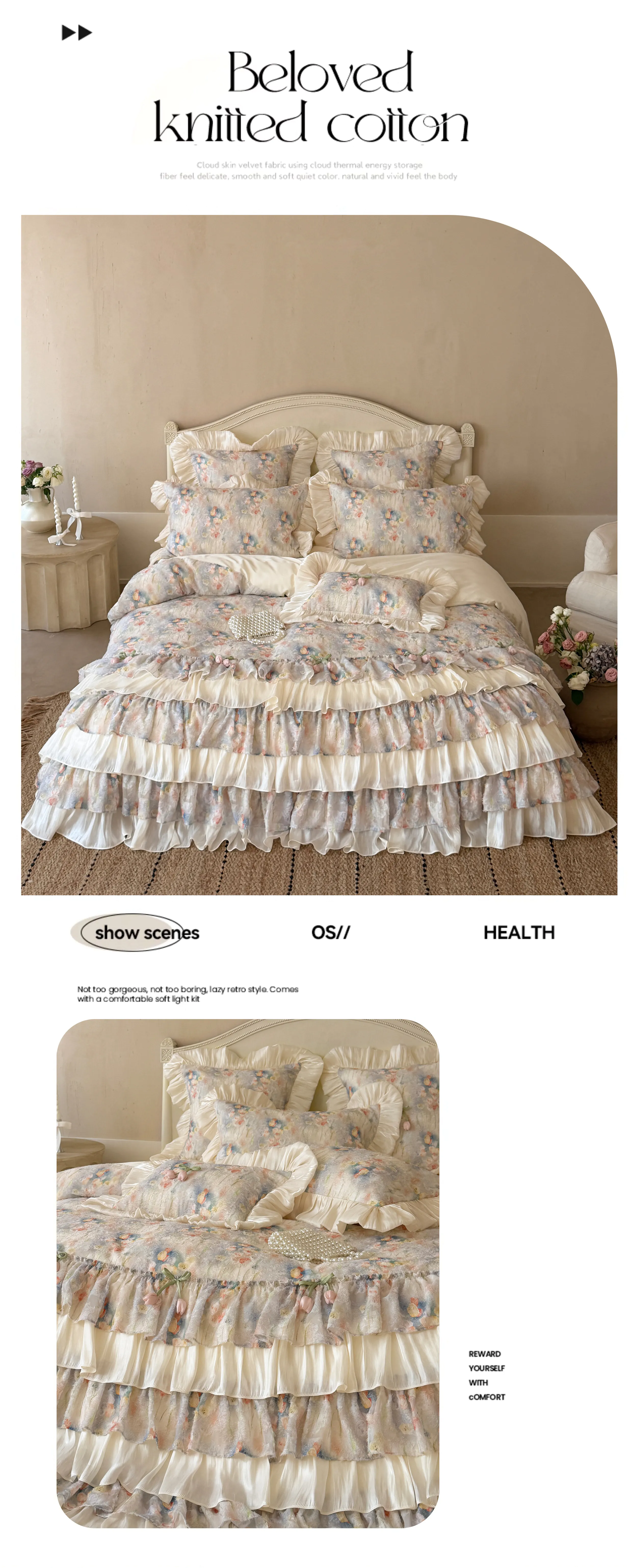 Fairycore-Tufted-Floral-100S-Pure-Cotton-Tiered-Ruffle-4-Piece-Bedding-Set07
