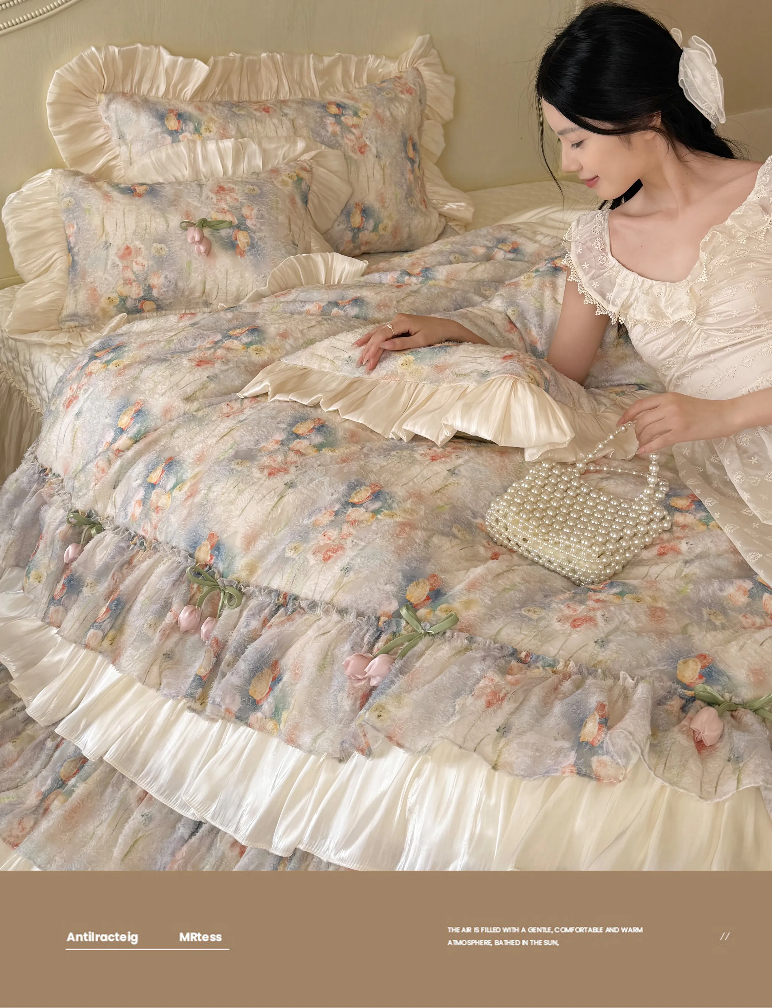Fairycore-Tufted-Floral-100S-Pure-Cotton-Tiered-Ruffle-4-Piece-Bedding-Set08