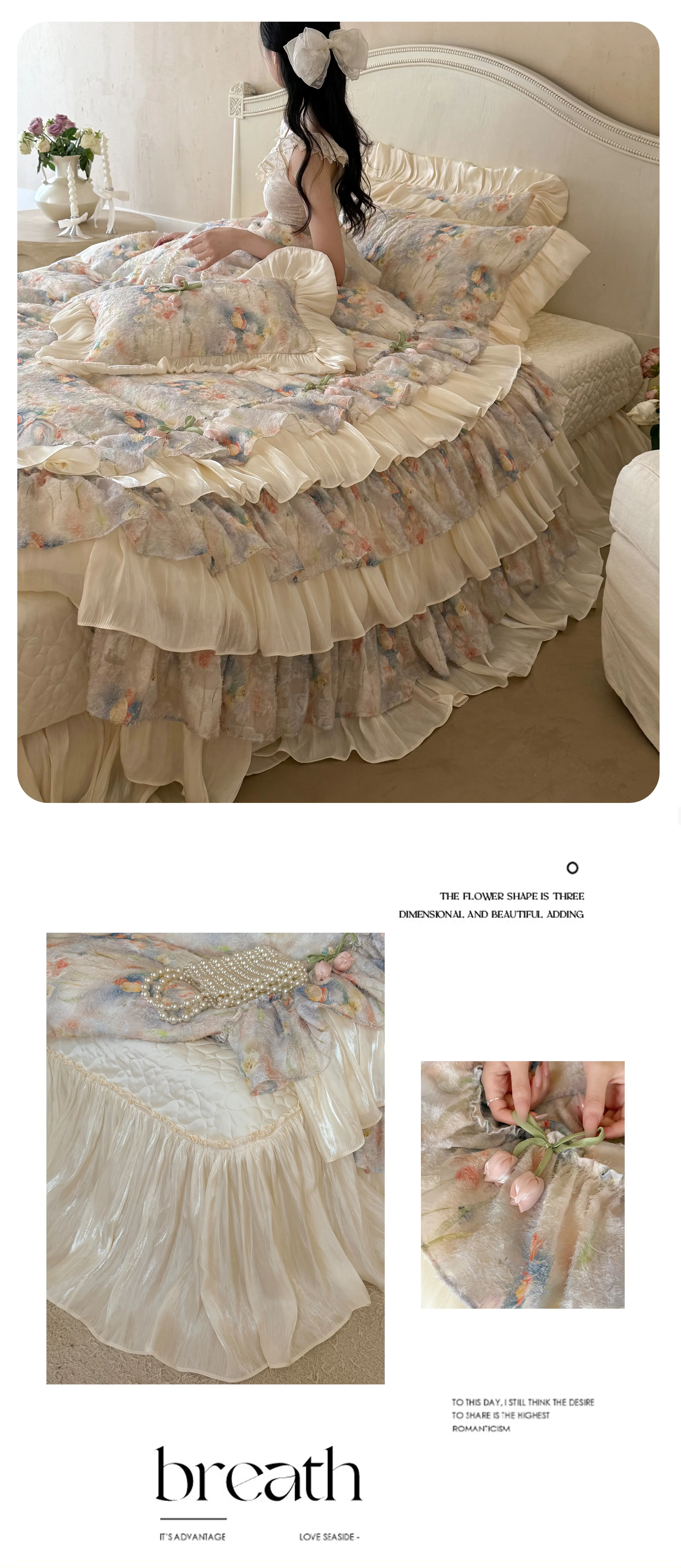 Fairycore-Tufted-Floral-100S-Pure-Cotton-Tiered-Ruffle-4-Piece-Bedding-Set10