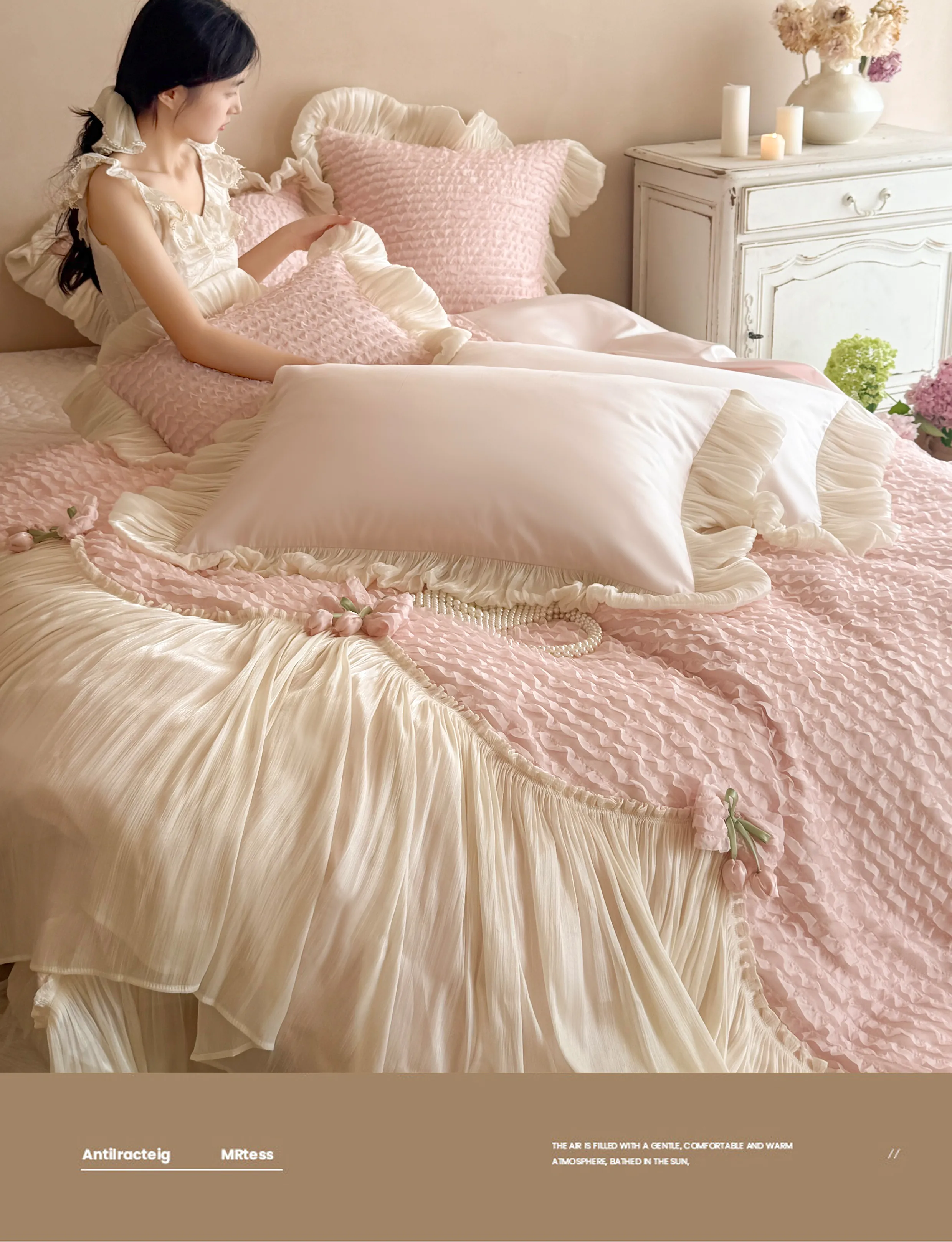 Fairytale-Coquette-Princess-Flowing-Tulle-Skirt-Comforter-Cover-4-Piece-Set10
