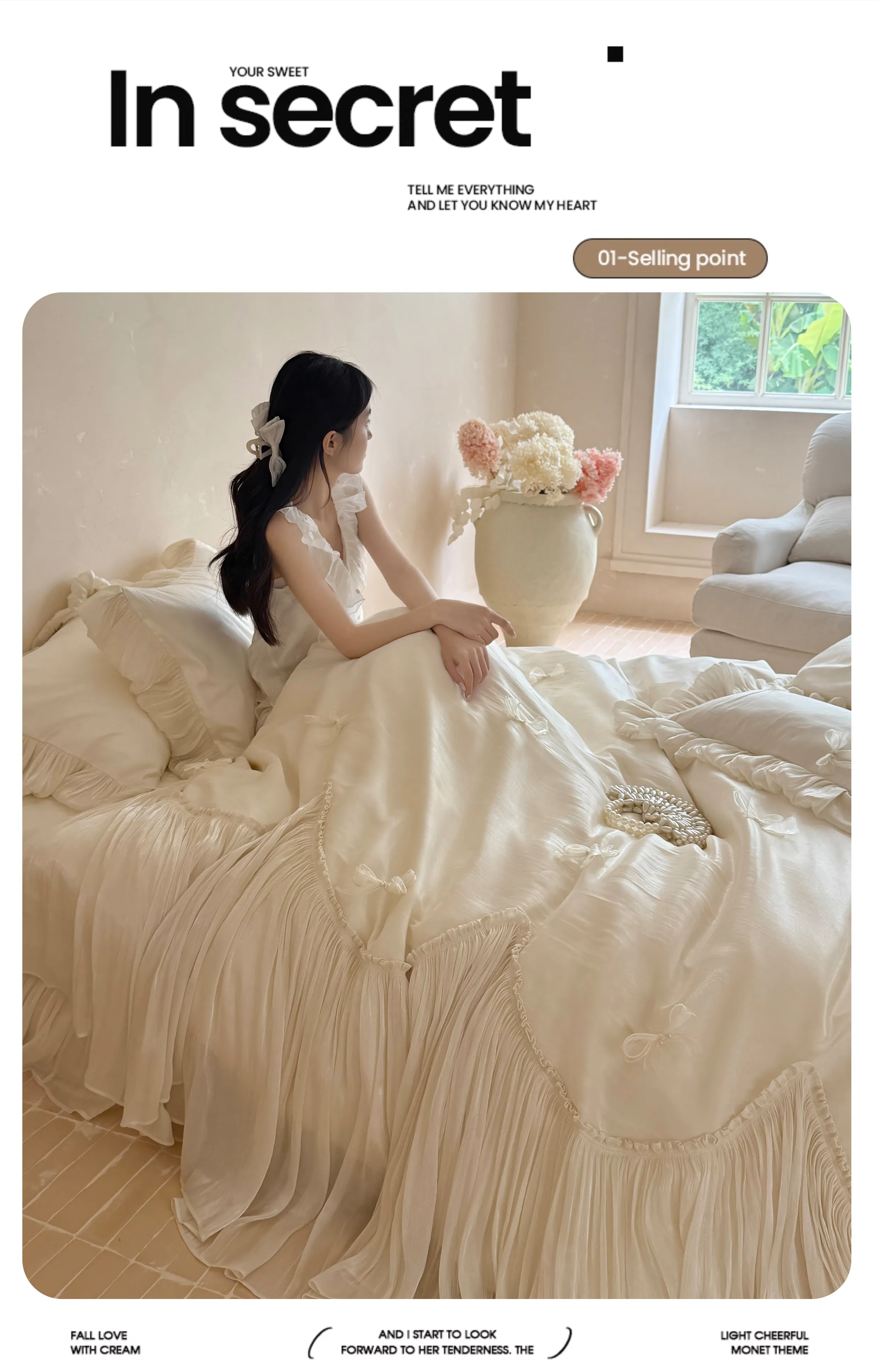 Princess-100S-Cotton-Pleated-Skirt-Duvet-Cover-Bedspread-Pillowcases-Set21