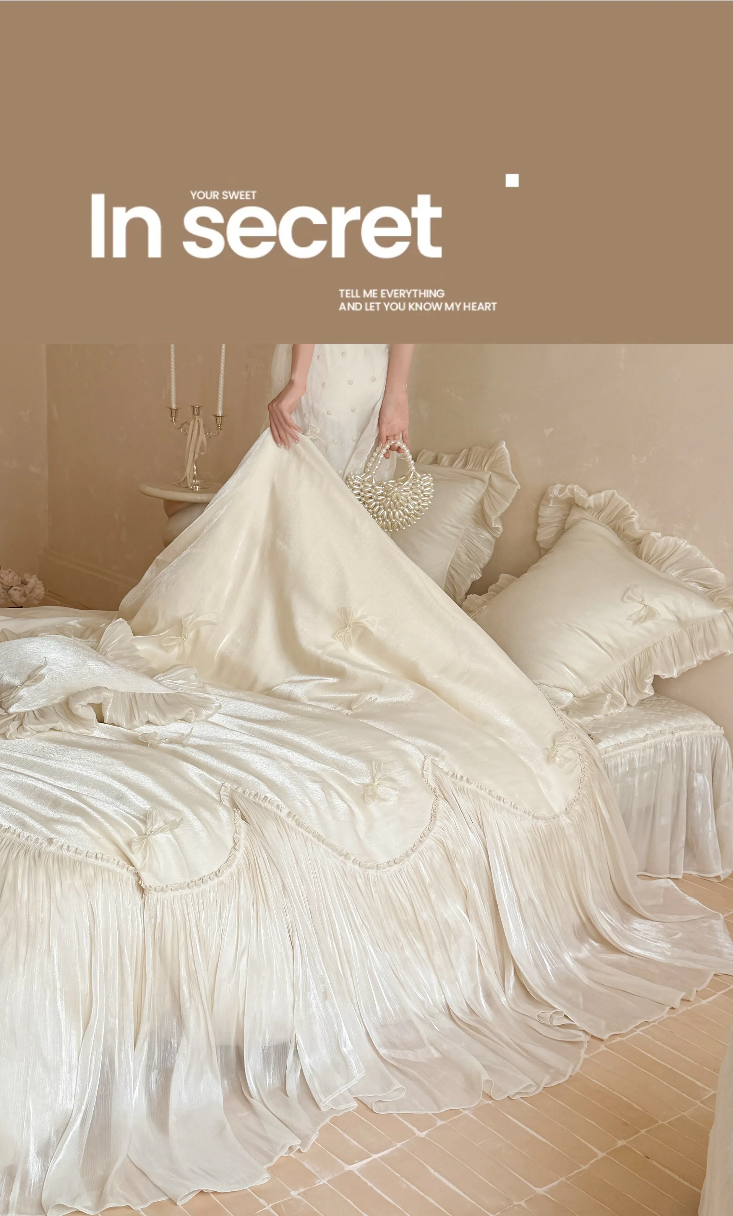 Princess-100S-Cotton-Pleated-Skirt-Duvet-Cover-Bedspread-Pillowcases-Set23