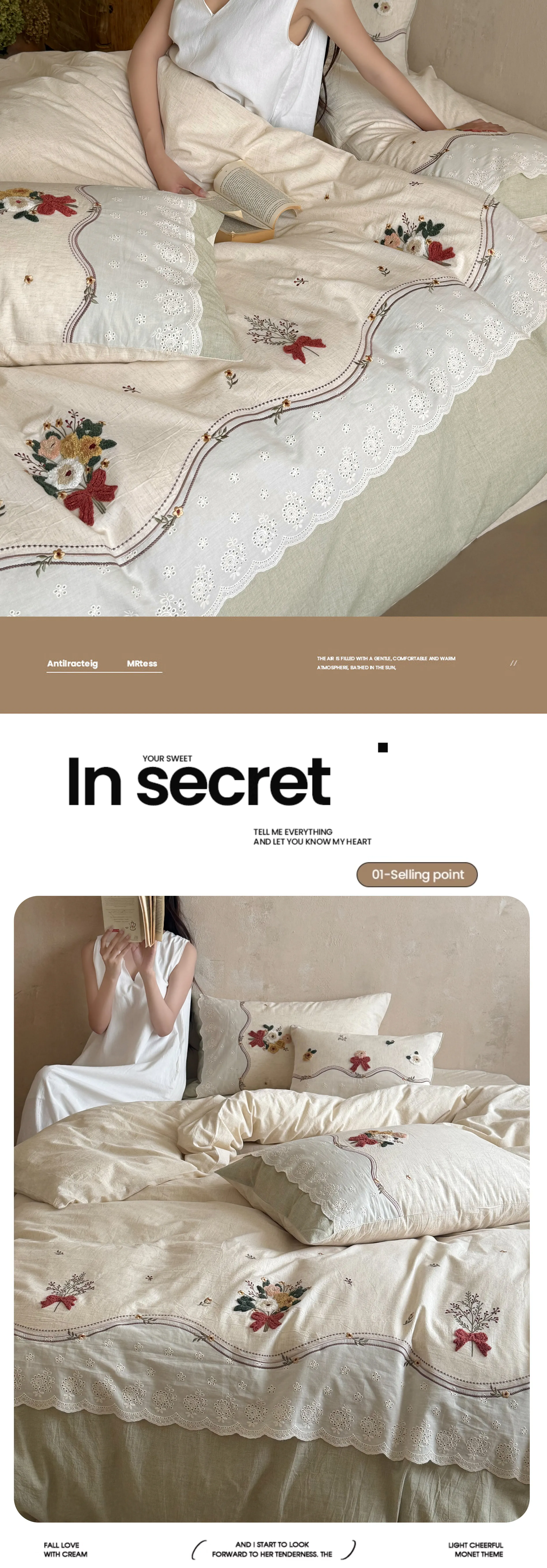 Retro-Floral-Embroidery-Scalloped-Lace-Trim-Cotton-Linen-Duvet-Cover-Set09