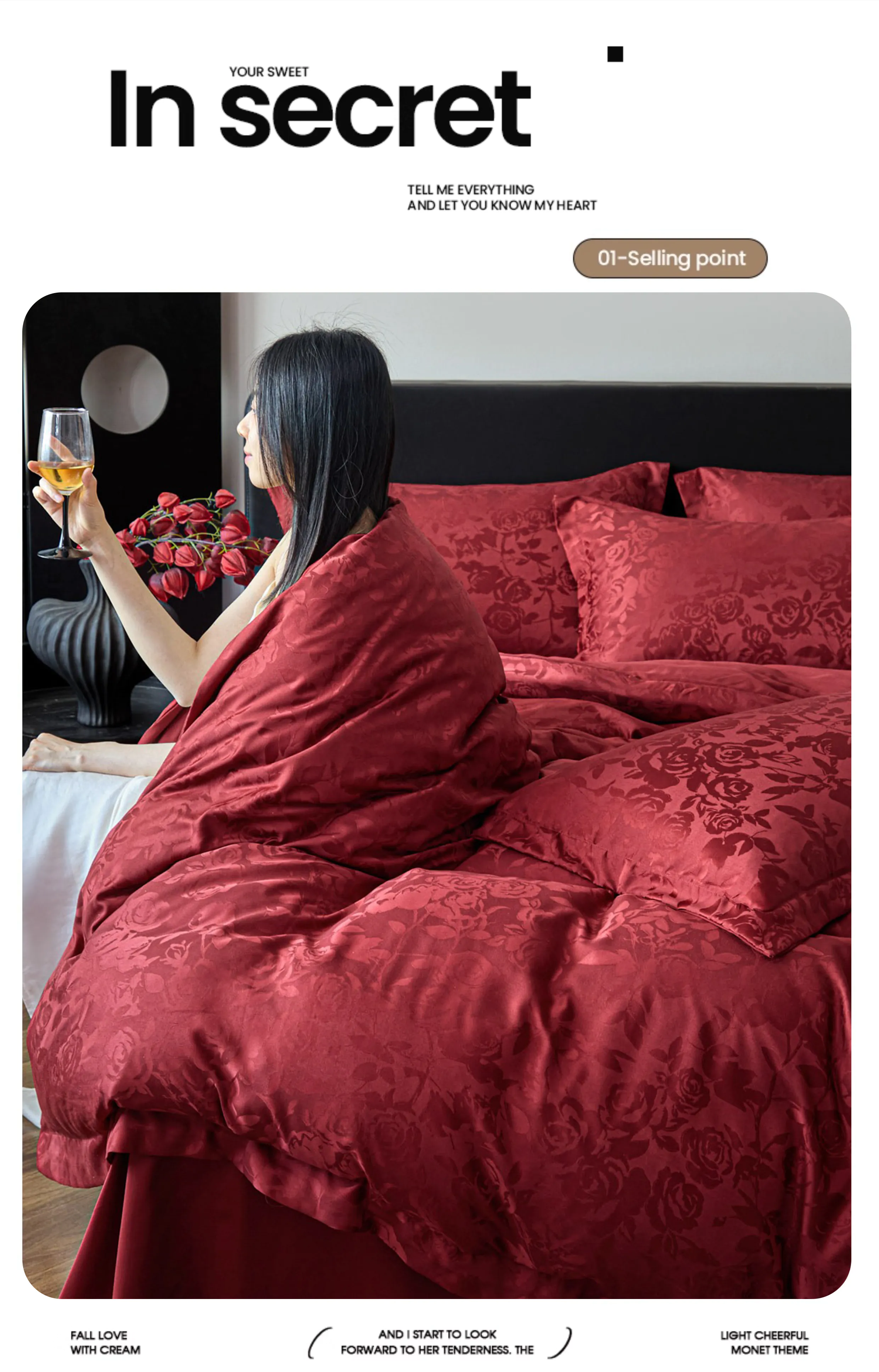 Ruby-Red-Floral-Rose-Jacquard-Bed-Sheet-Comforter-Cover-Pillowcase-Set09