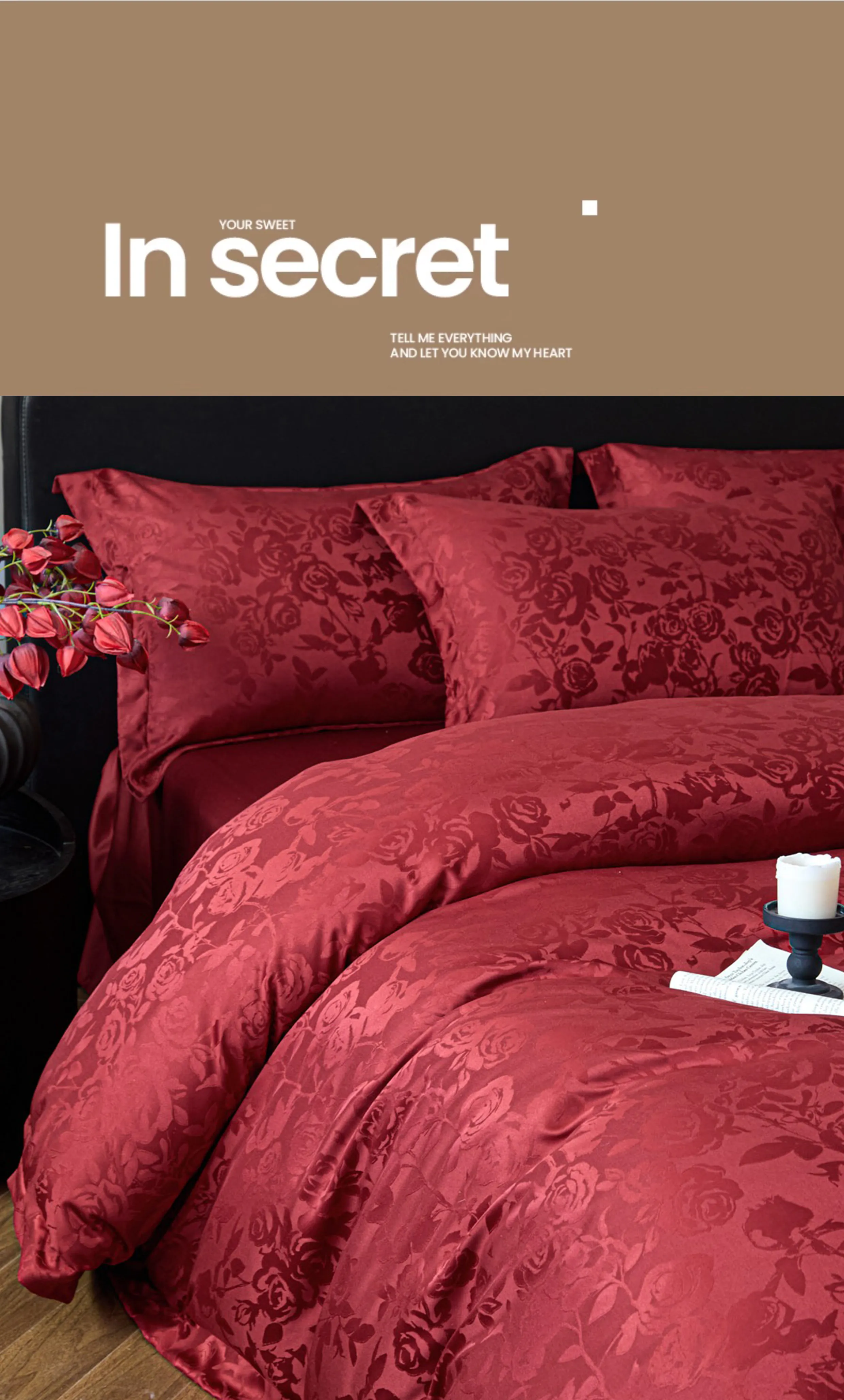 Ruby-Red-Floral-Rose-Jacquard-Bed-Sheet-Comforter-Cover-Pillowcase-Set11