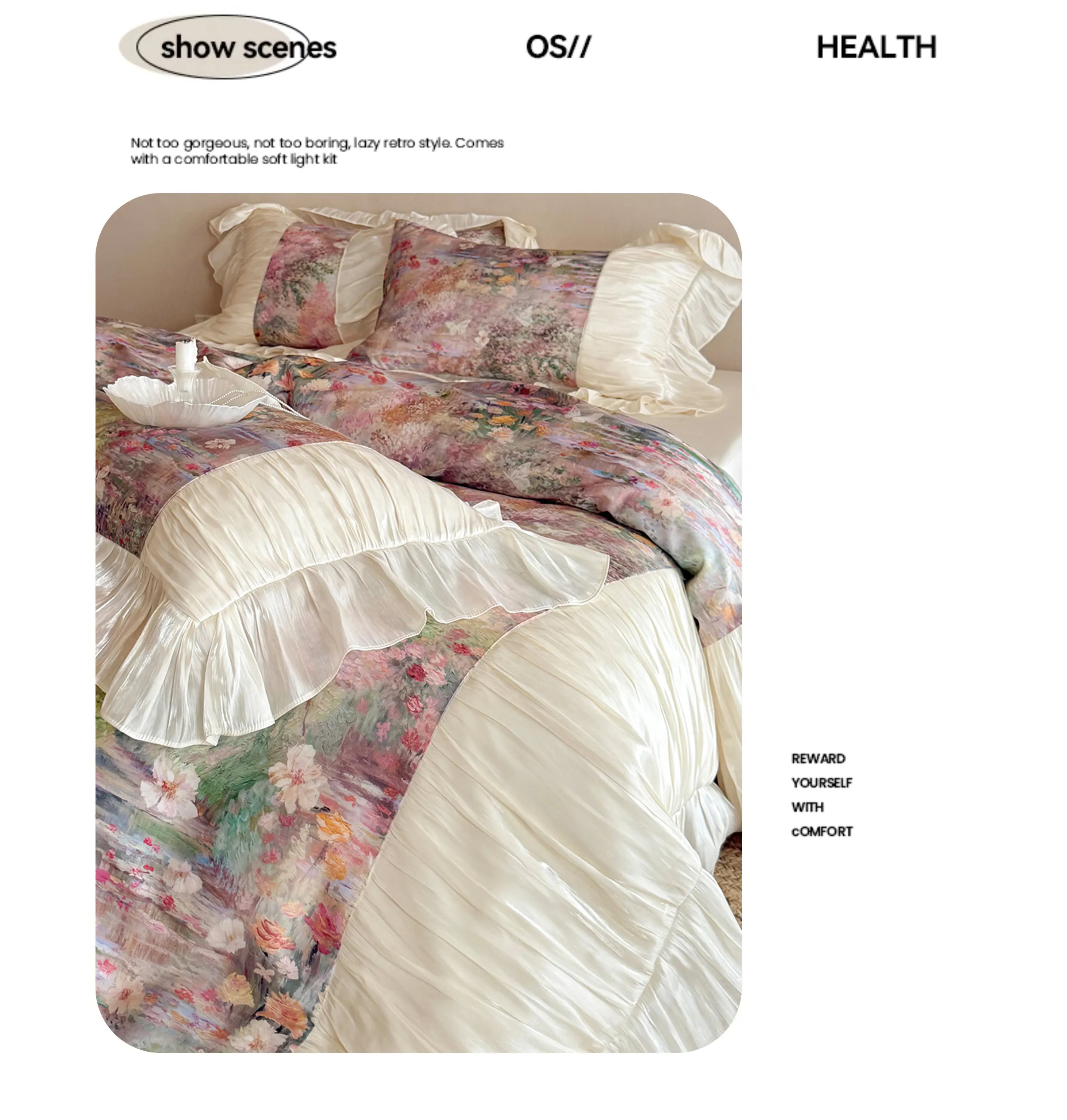 Shabby-Chic-Pastel-Oil-Painting-Garden-Floral-Tencel-Cotton-Bedding-Set10