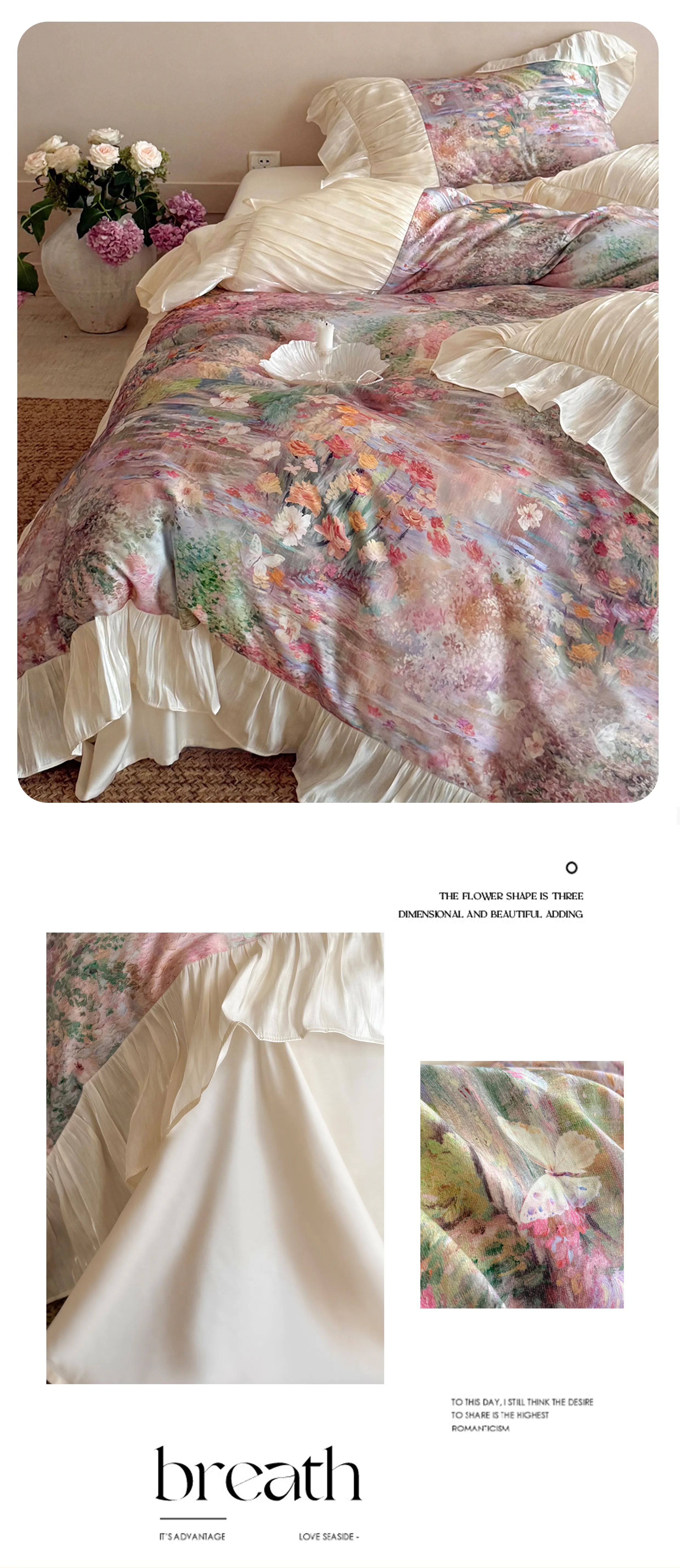Shabby-Chic-Pastel-Oil-Painting-Garden-Floral-Tencel-Cotton-Bedding-Set12