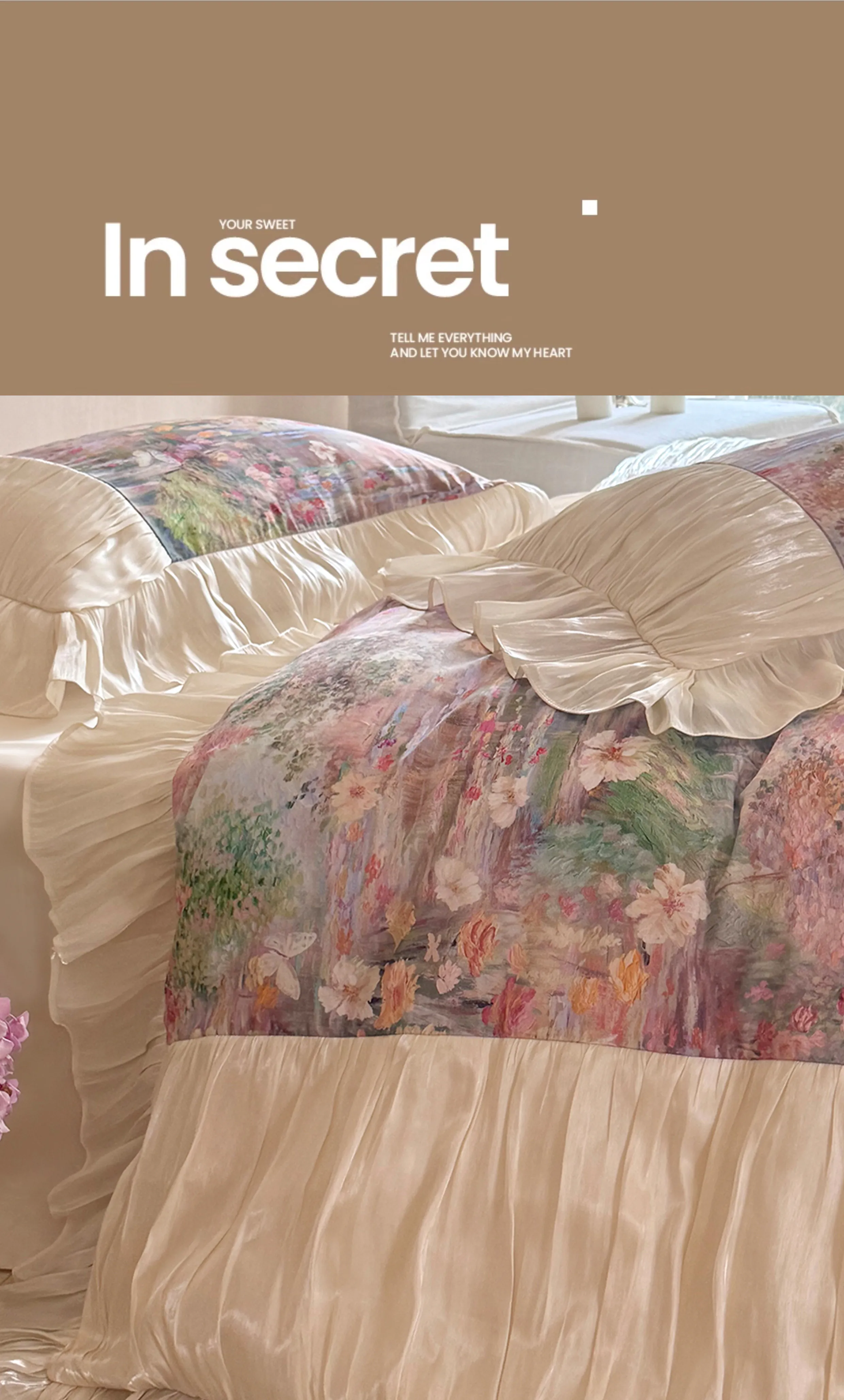 Shabby-Chic-Pastel-Oil-Painting-Garden-Floral-Tencel-Cotton-Bedding-Set13