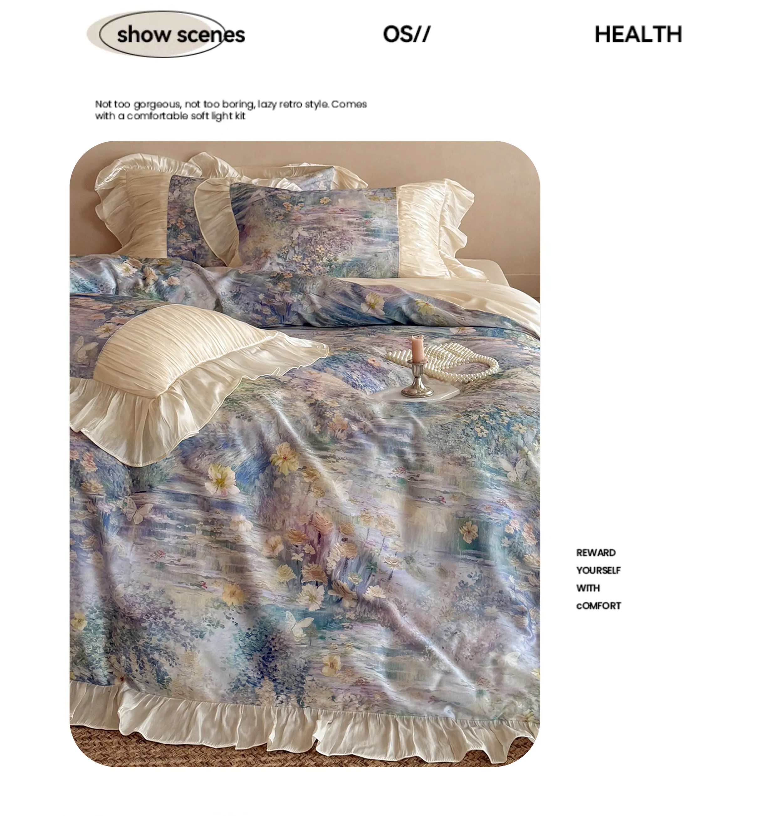 Shabby-Chic-Pastel-Oil-Painting-Garden-Floral-Tencel-Cotton-Bedding-Set15