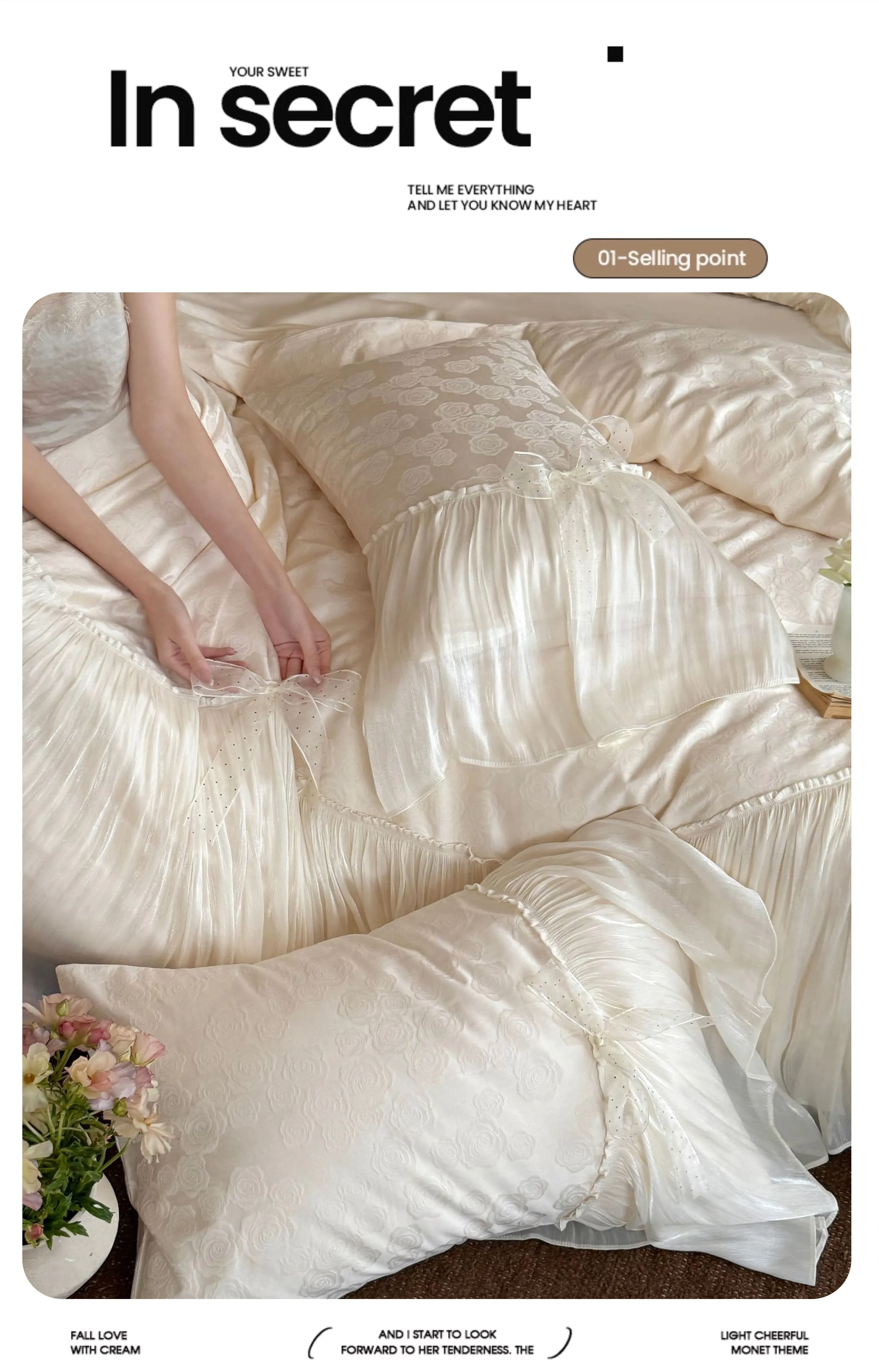 Shabby-Chic-Rose-Floral-Jacquard-Tencel-Cotton-Ribbon-Bow-Bedding-Set16