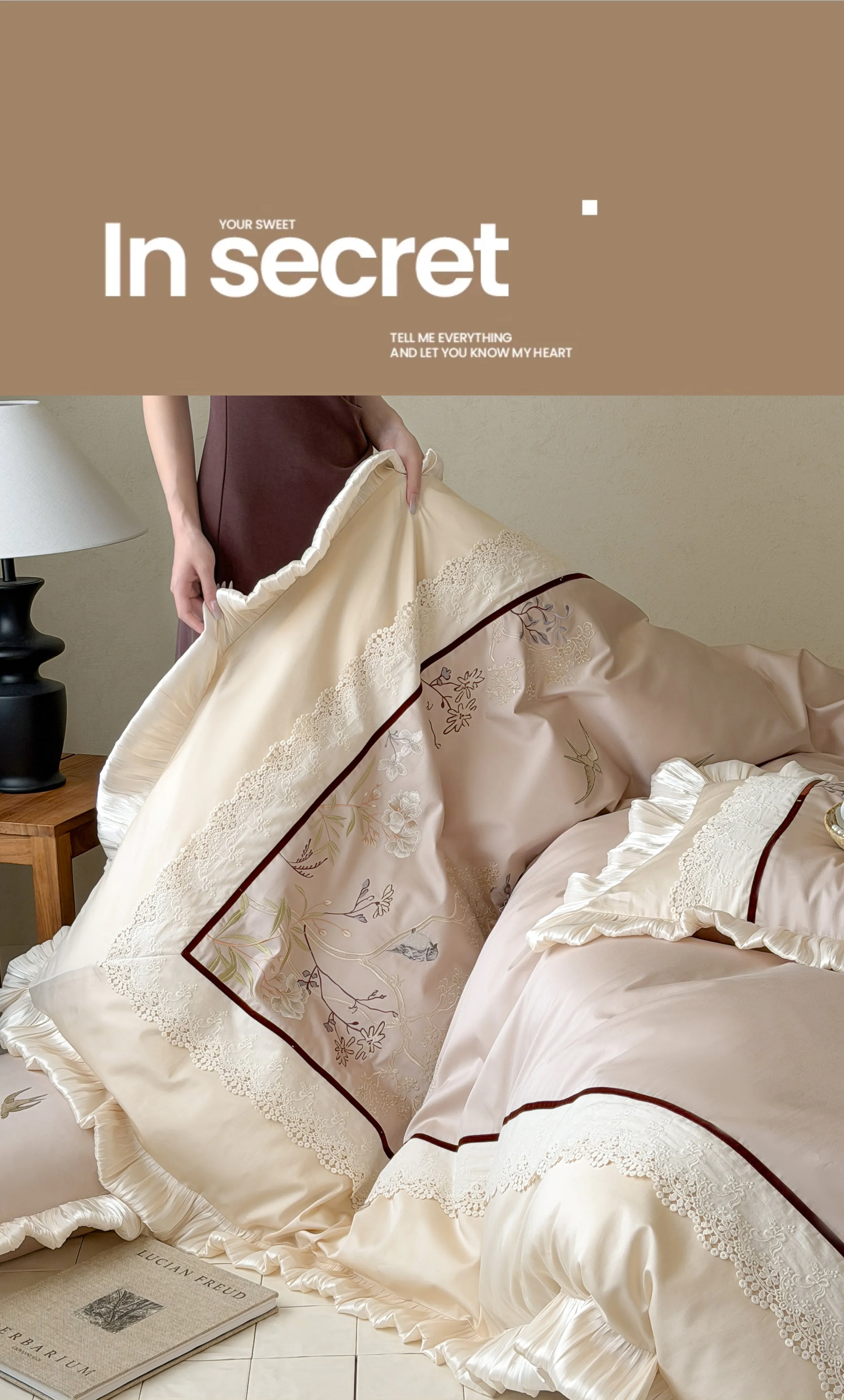 Soft-Bird-Floral-Branches-Embroidery-Champagne-100S-Long-Staple-Cotton-Bedding-Set11