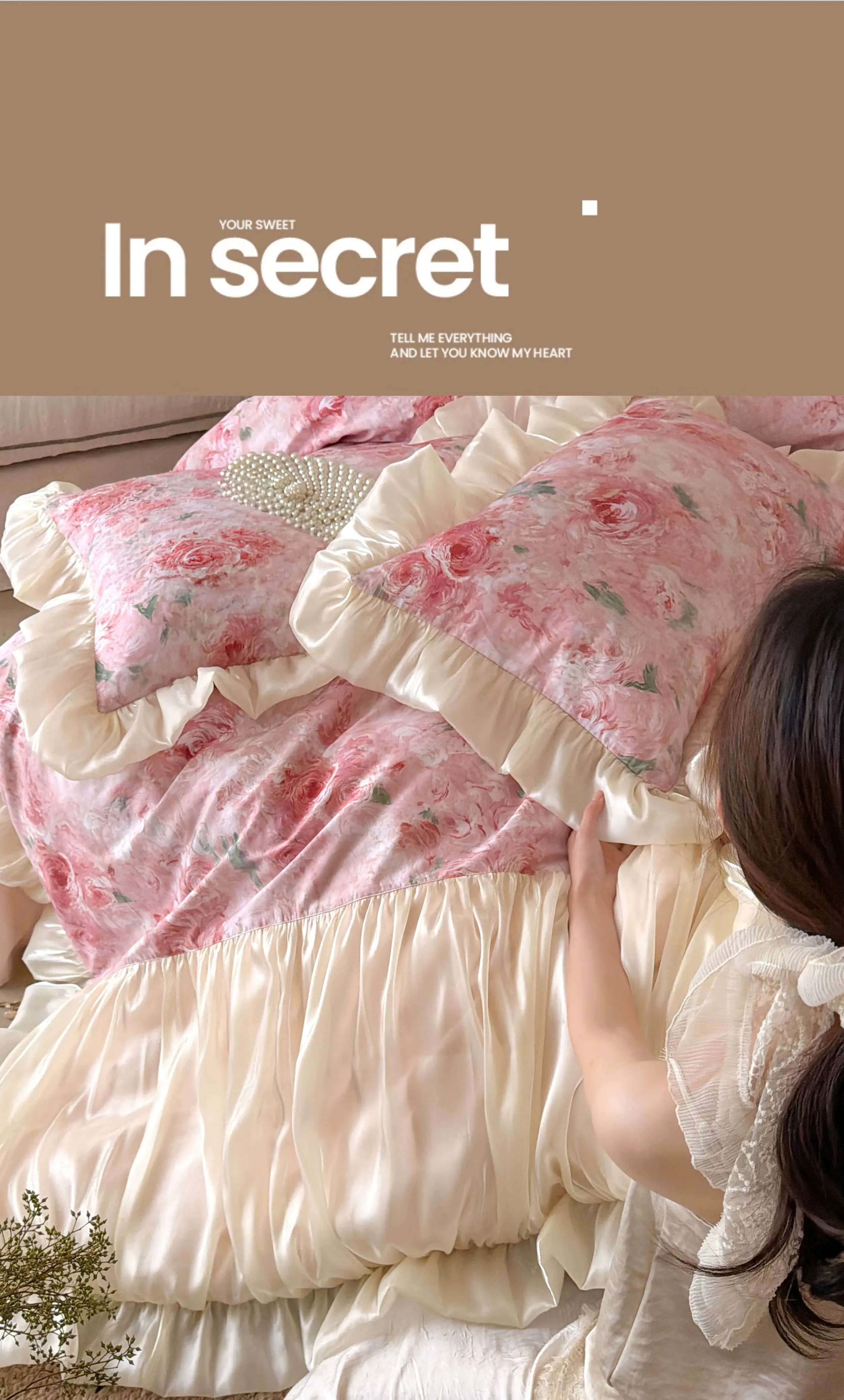 Soft-Girl-Long-Staple-Cotton-Pleated-Satin-Skirt-Floral-Bedding-Set13