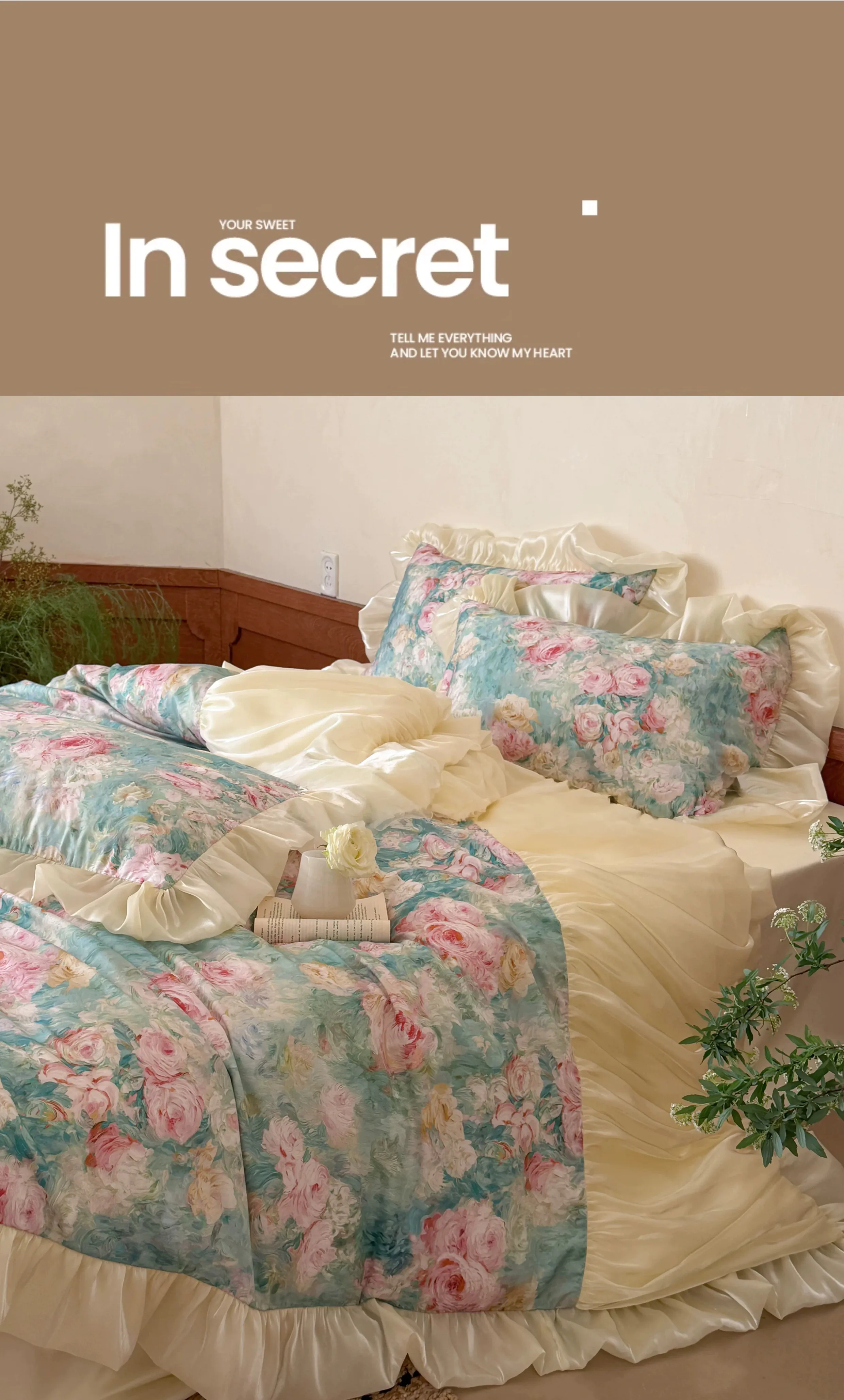 Soft-Girl-Long-Staple-Cotton-Pleated-Satin-Skirt-Floral-Bedding-Set18