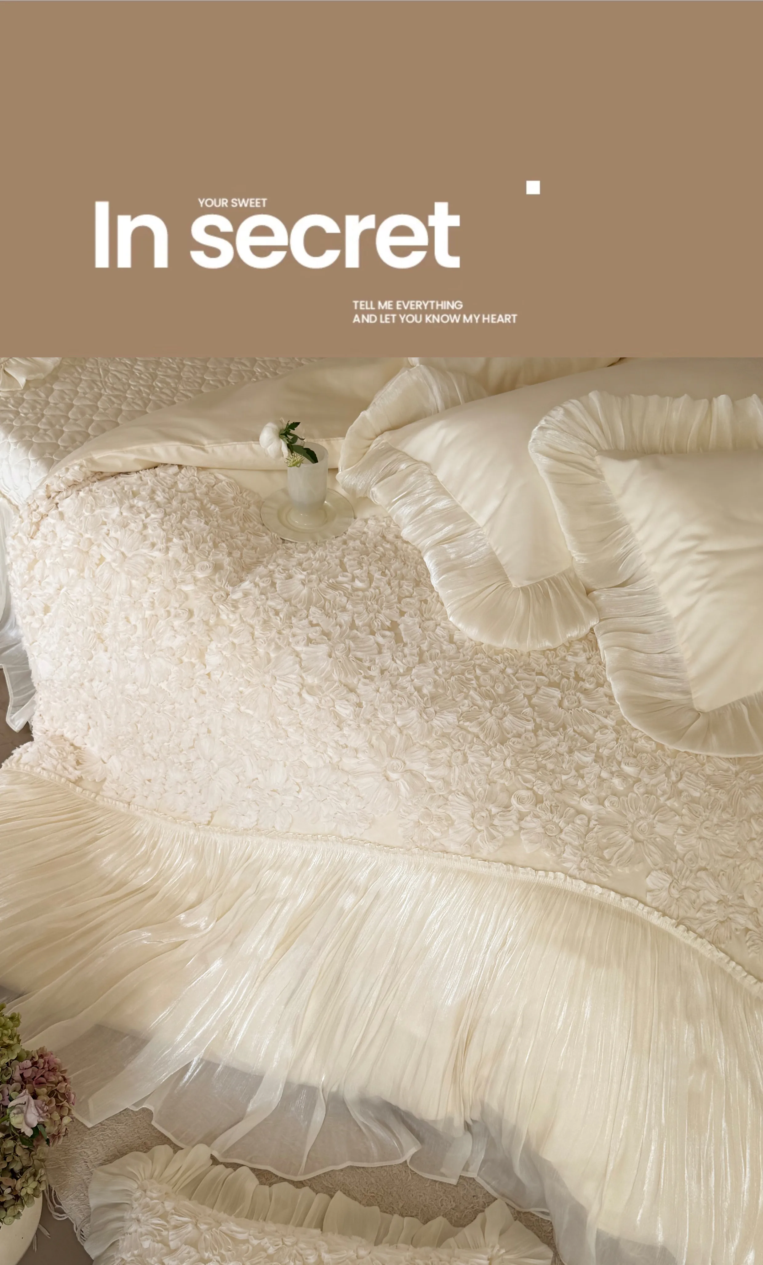 Soft-Ivory-3D-Floral-Embroidery-Ruffle-Hem-Long-Staple-Cotton-Bedding-Set11