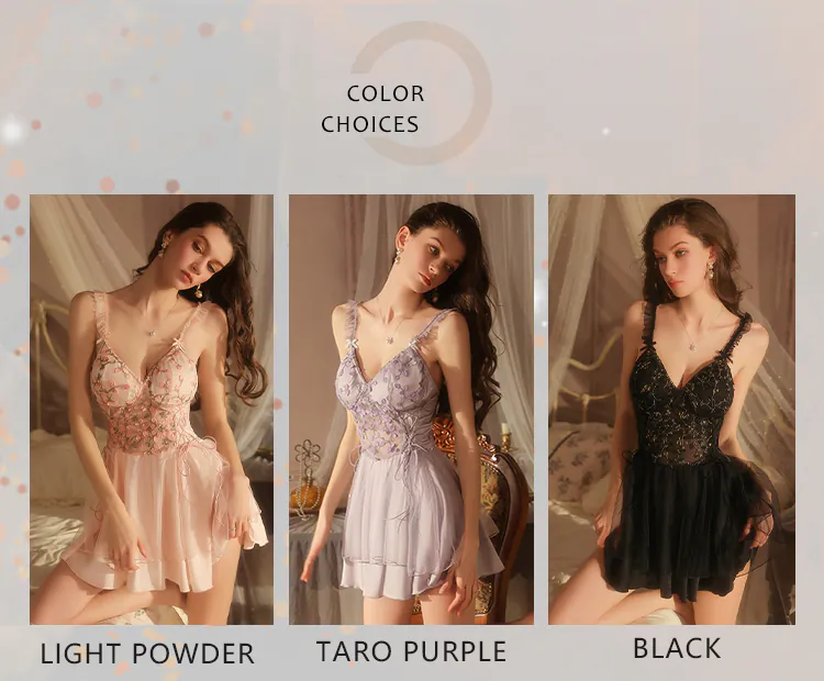 Sweet-Deep-V-Floral-Embroidered-Lace-Spaghetti-Strap-Nightgown12