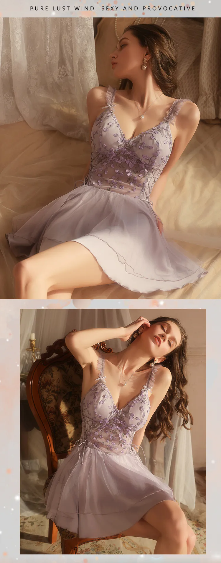 Sweet-Deep-V-Floral-Embroidered-Lace-Spaghetti-Strap-Nightgown17