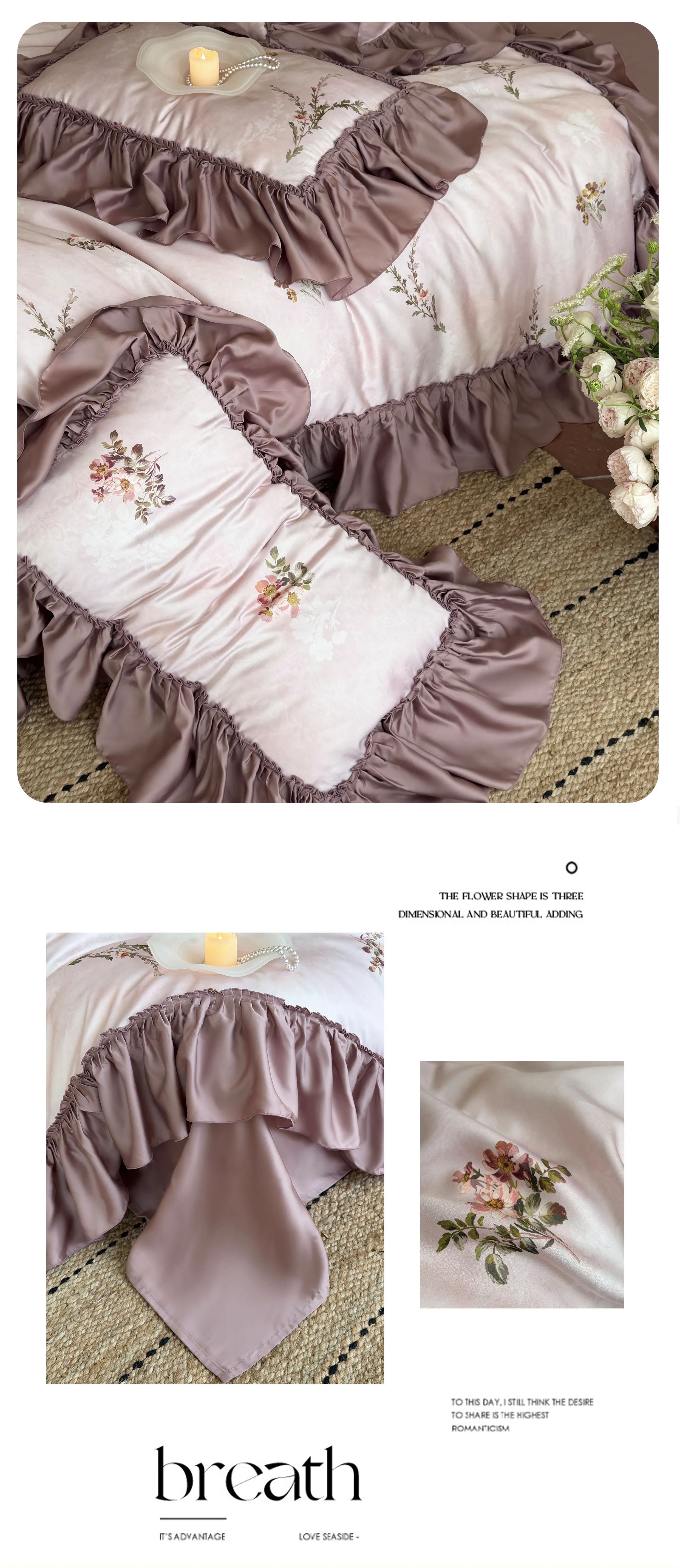 Ultra-Soft-60s-Tencel-Dusty-Pink-Floral-Ruffle-Duvet-Cover-Pillowcase-Set10
