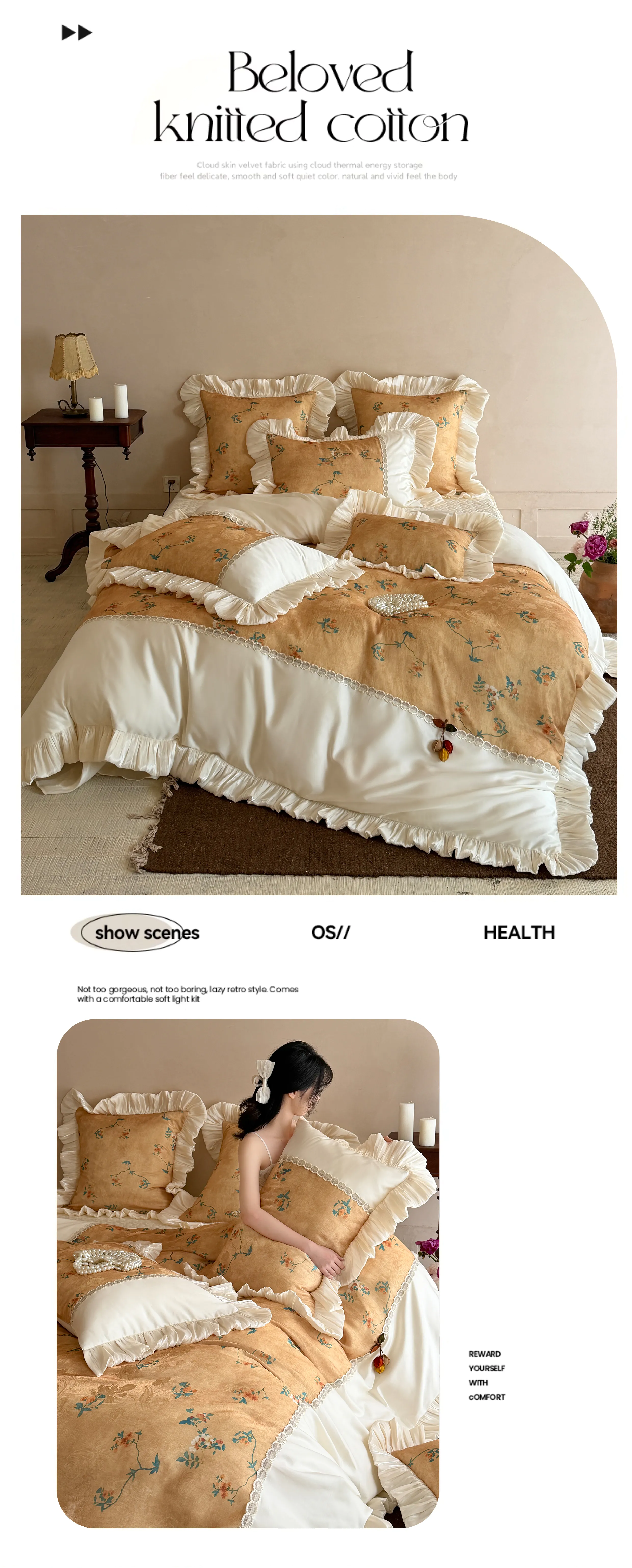 Victorian-Floral-Print-Pleated-Cream-Skirt-100S-Pure-Cotton-4-Piece-Bedding-Set07