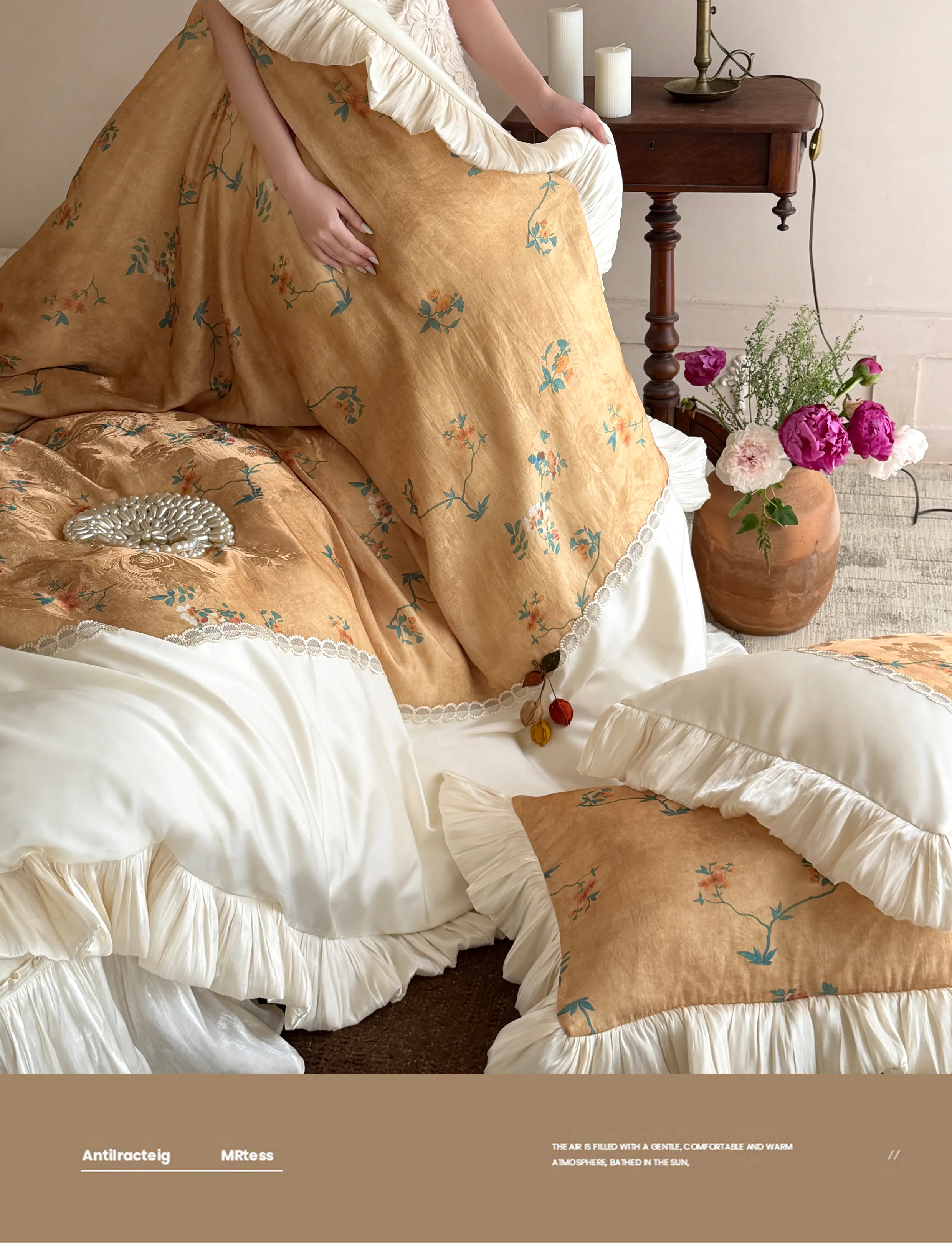Victorian-Floral-Print-Pleated-Cream-Skirt-100S-Pure-Cotton-4-Piece-Bedding-Set08