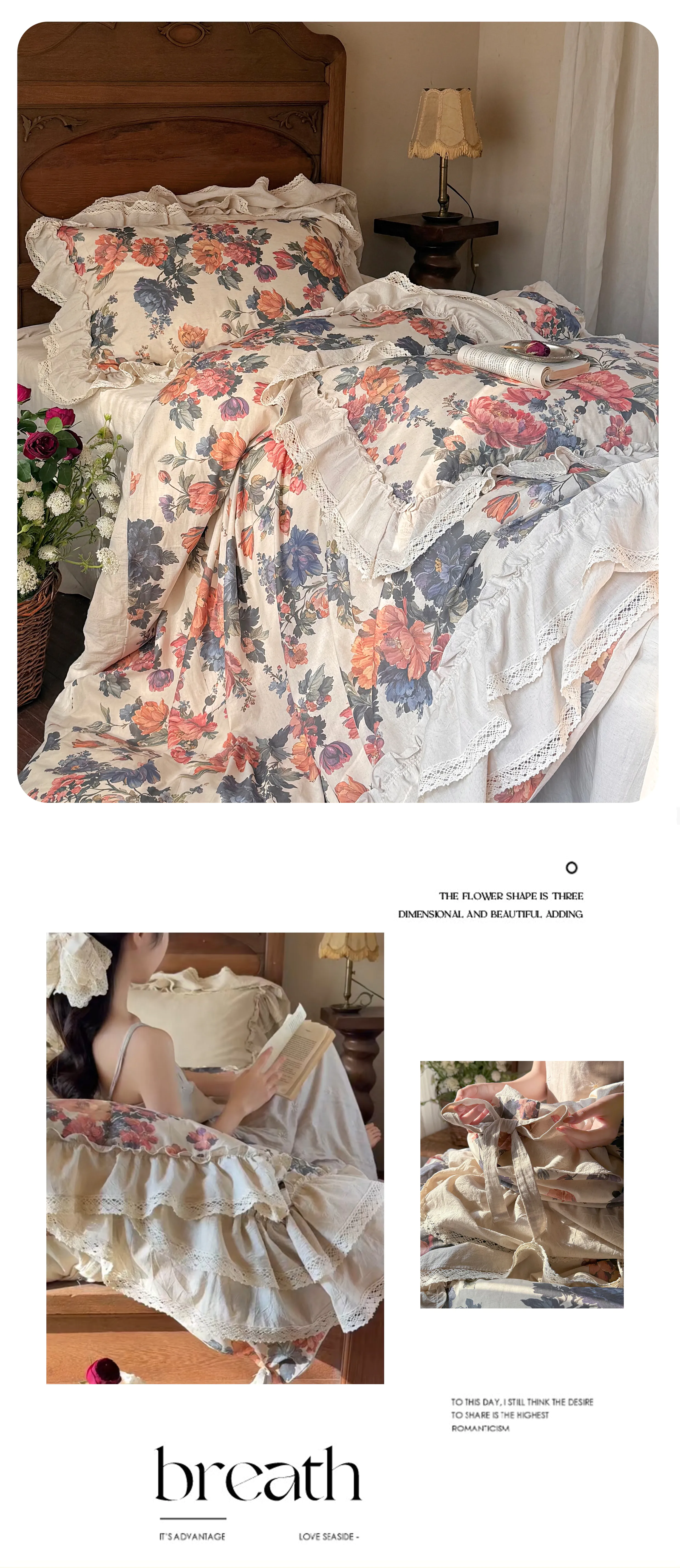 Vintage-Farmhouse-Country-Floral-Print-Cotton-Linen-4-Piece-Bedding-Set10