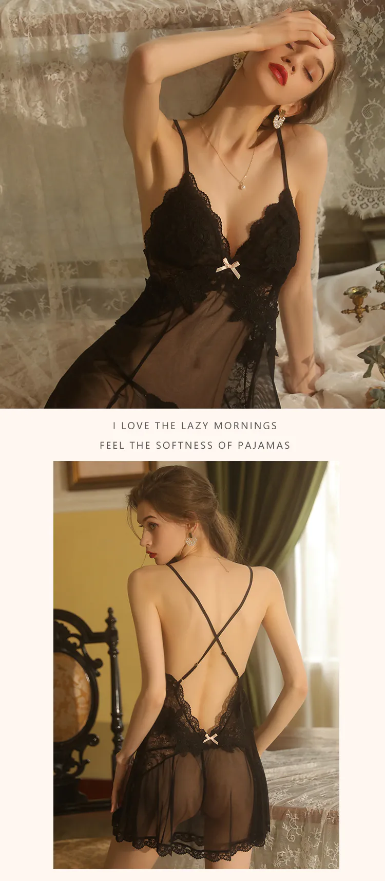 Ethereal-V-Neck-Open-Back-Eyelash-Lace-Sheer-Nightgown19