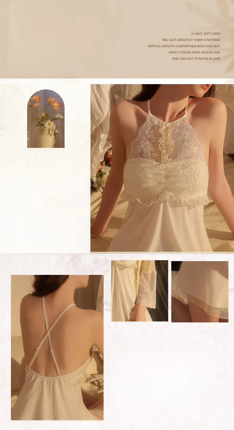 Feminine-Backless-Halter-Neck-Lace-Padded-Bra-Babydoll-Lingerie08