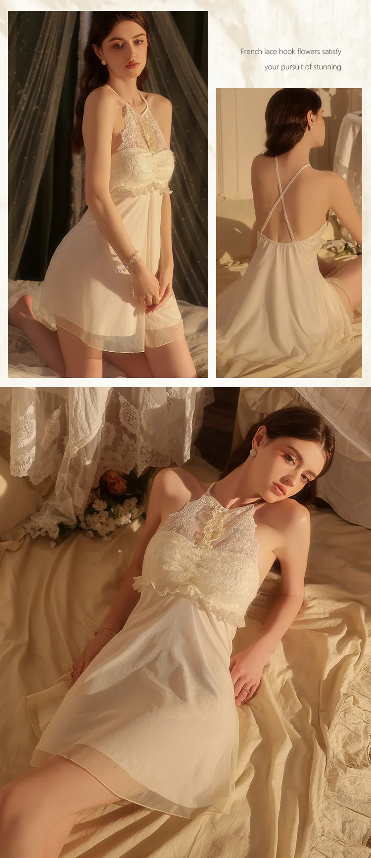 Feminine-Backless-Halter-Neck-Lace-Padded-Bra-Babydoll-Lingerie10